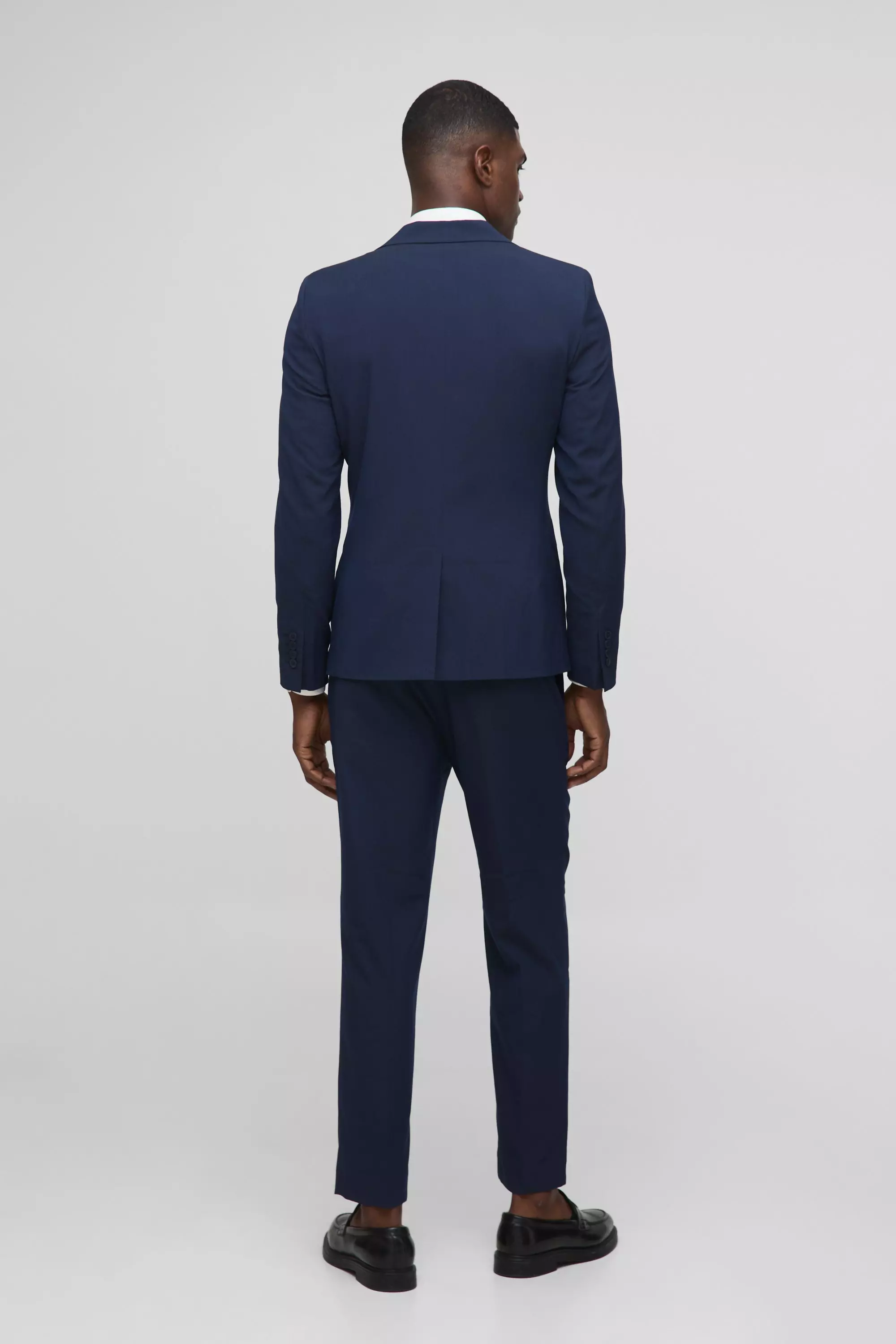 Navy Slim Single Breasted Suit Jacket alternative image