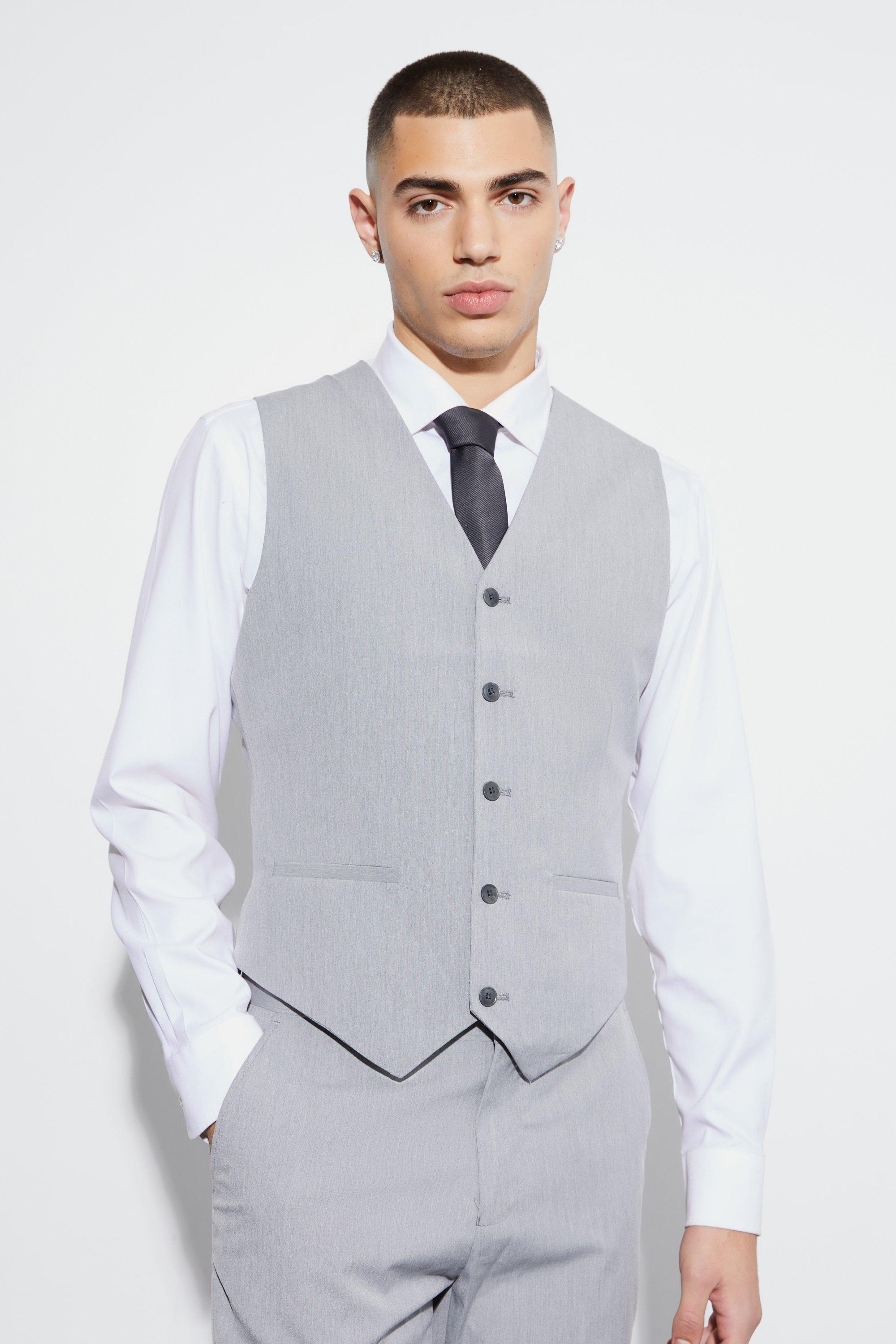 Pale hot sale grey waistcoat