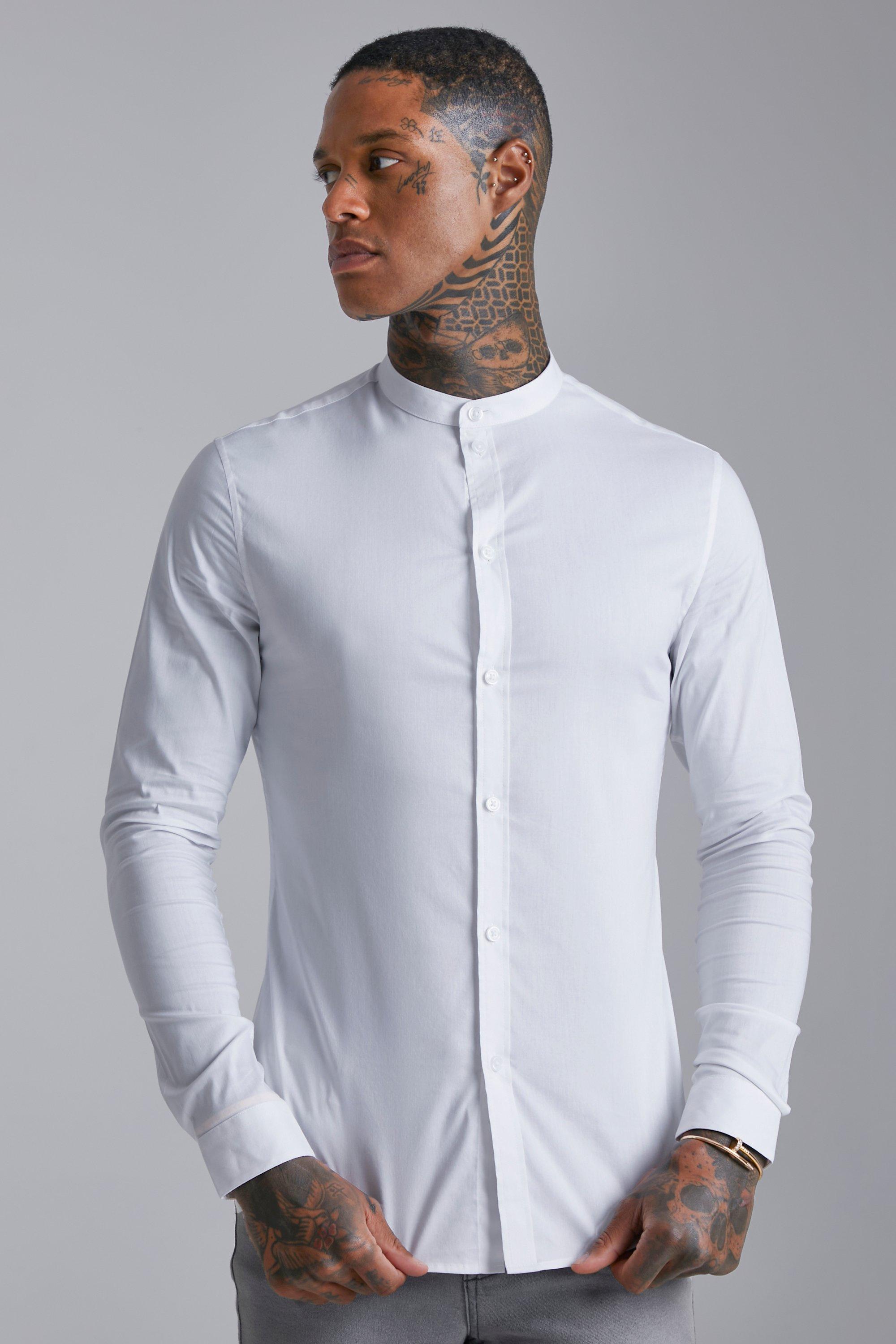 White Shirts For Men White Dress Button Down Shirts