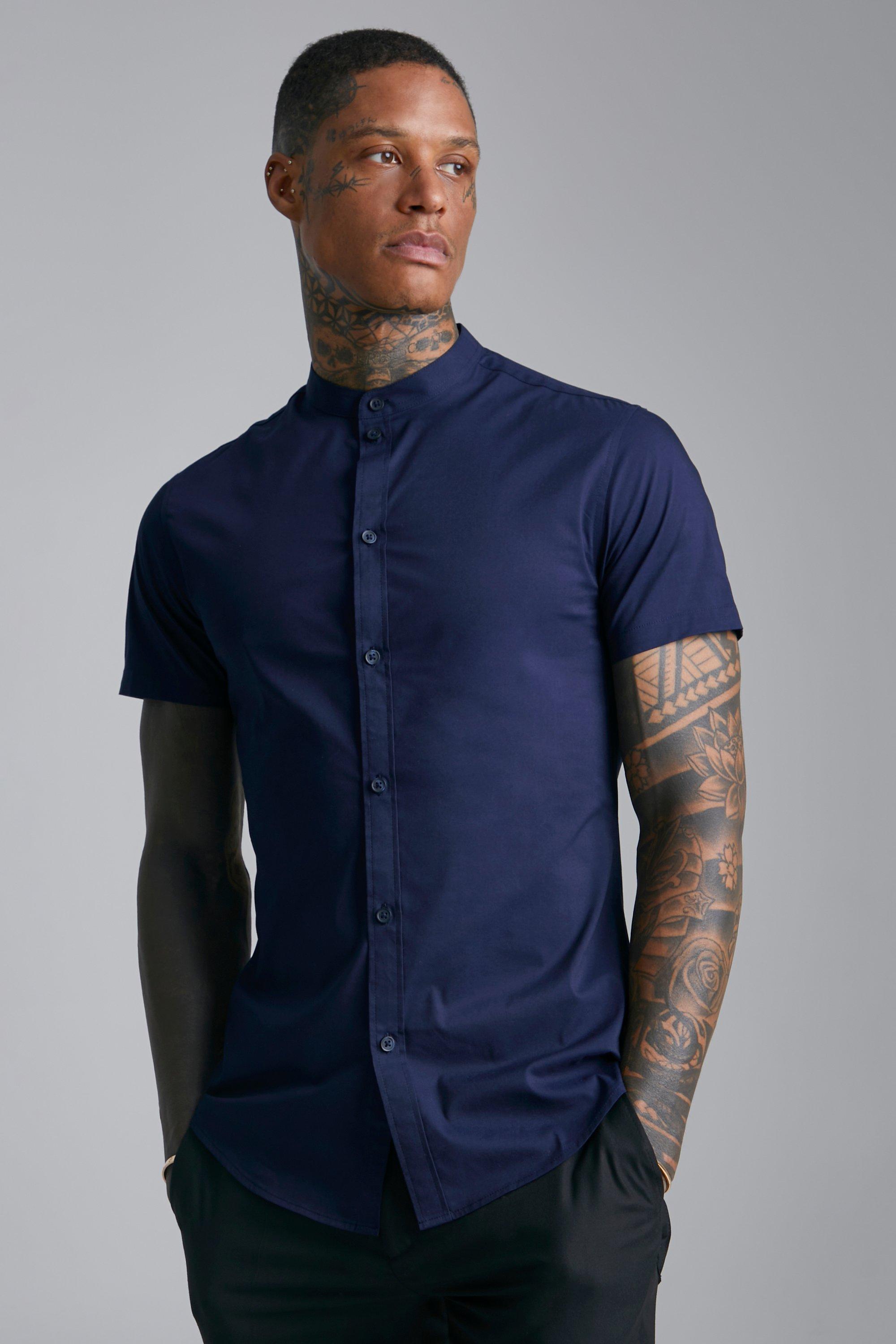 grandad collar button up