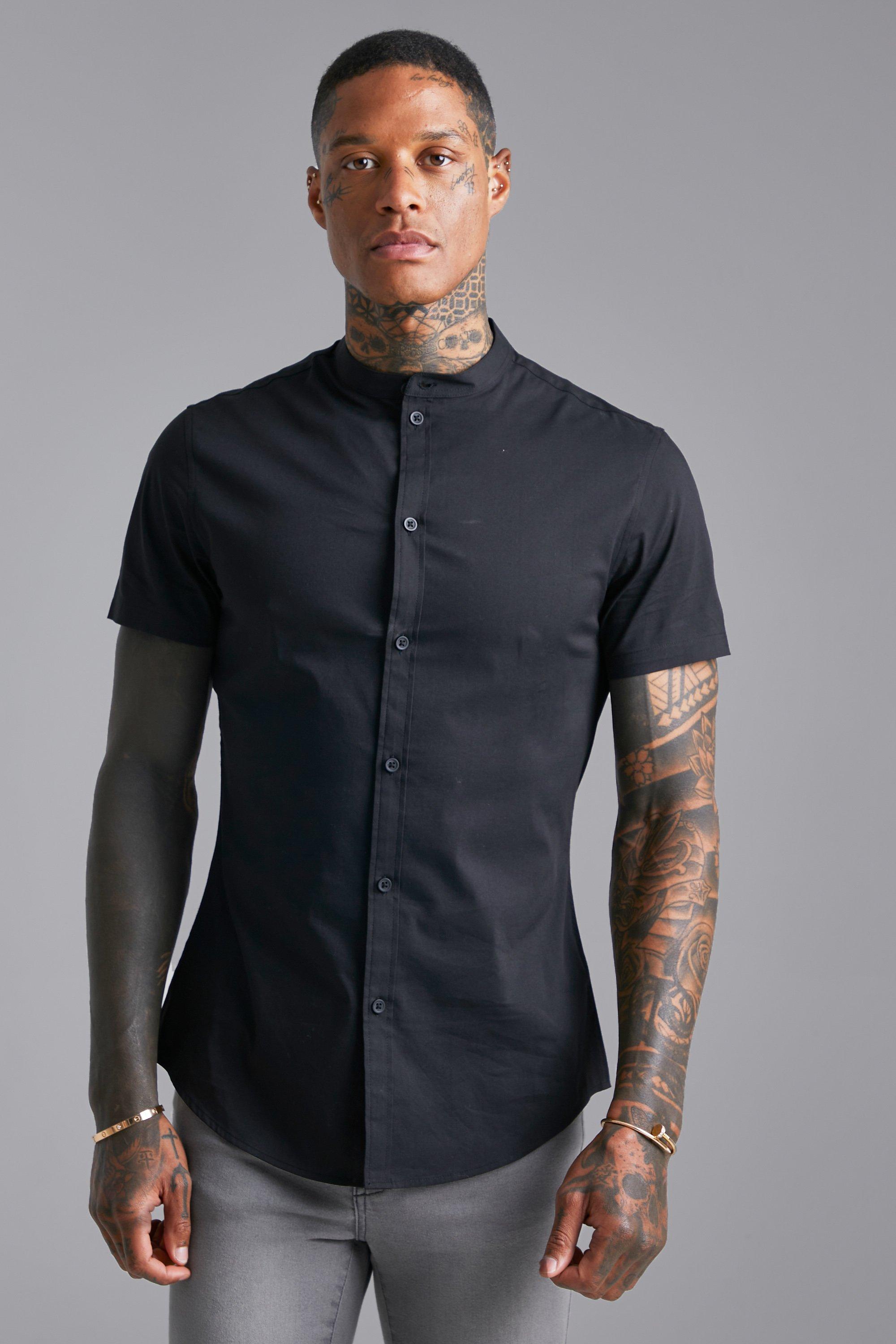 Black Shirts For Men  Black Dress & Button Down Shirts