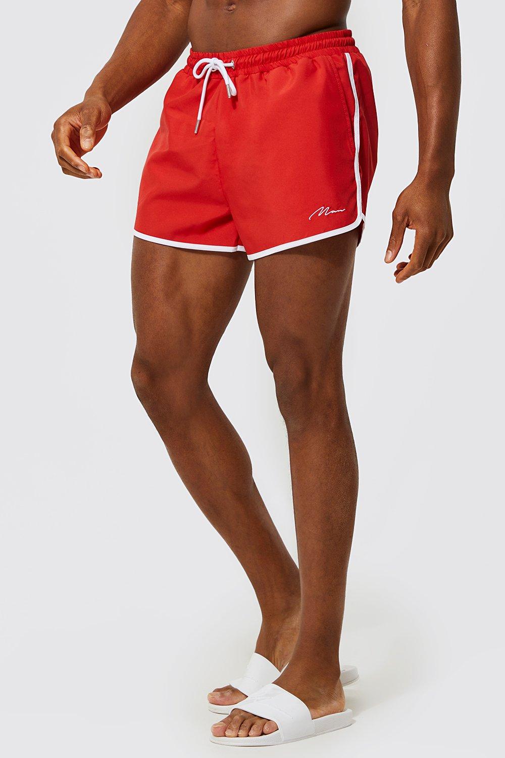 boohooMAN Man Signature Runner Swim Trunks