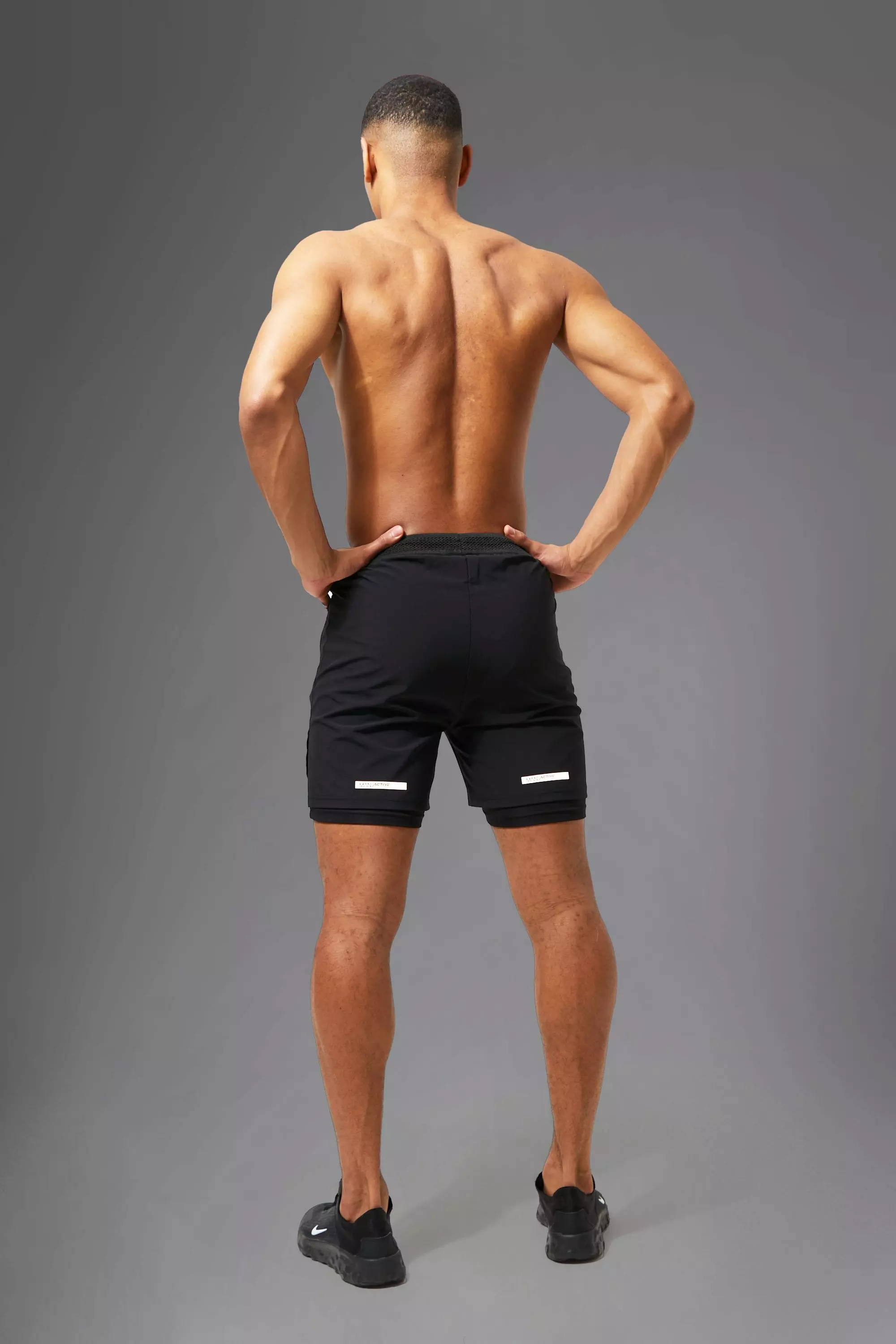 Black Man Active 2-In-1 Performance Shorts alternatieve afbeelding