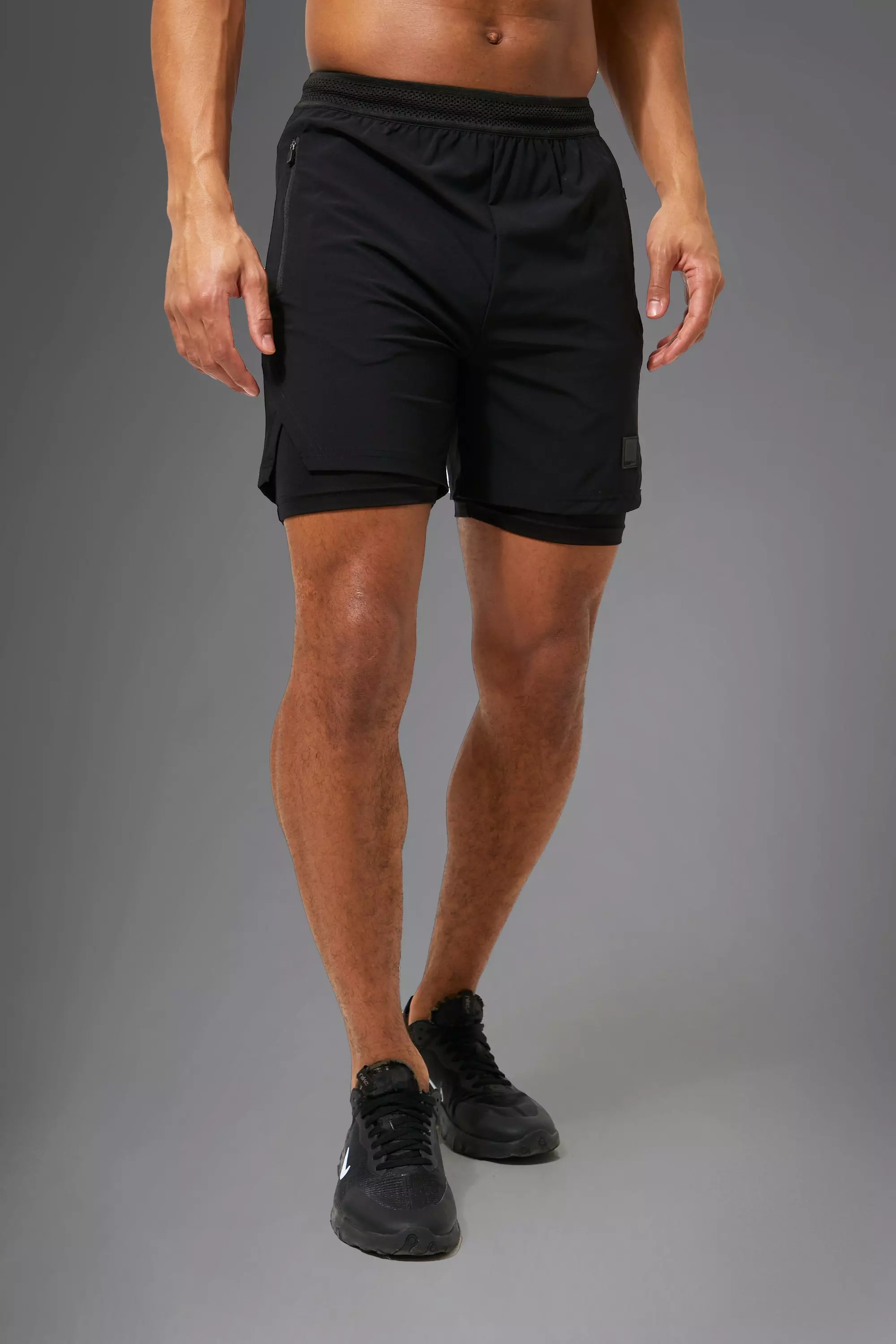 Black Man Active 2-In-1 Performance Shorts alternatieve afbeelding