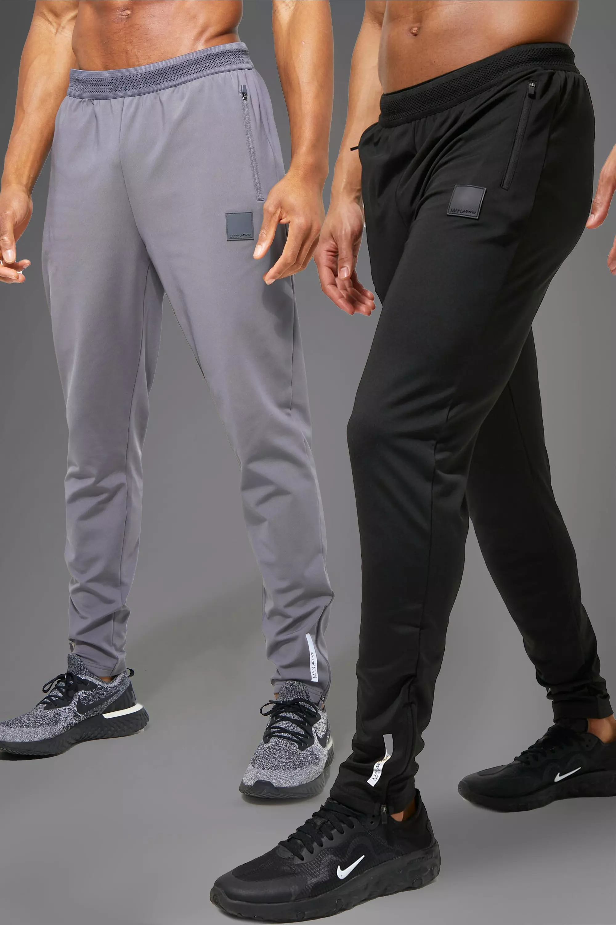 Man Active Gym Performance Sweatpants 2 Pack Multi