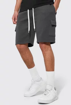 Tall Cargo Short With Extended Drawcords Charcoal