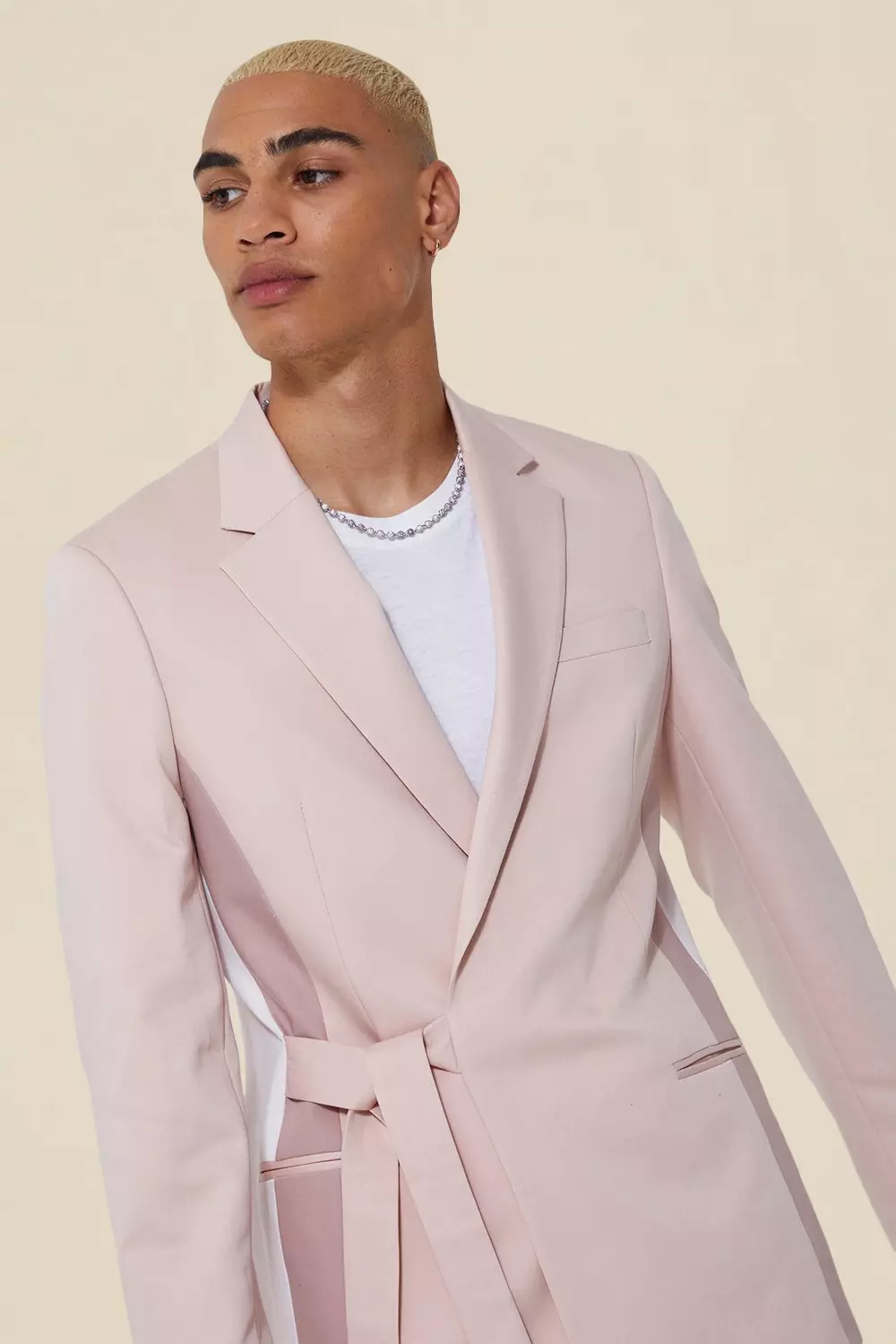 Double Breasted Skinny Wrap Suit Jacket boohooMAN