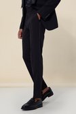 Black Skinny Side Stripe Suit Trousers