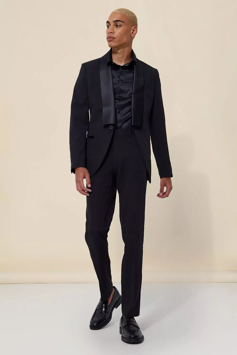 Skinny Side Stripe Suit Pants boohooMAN USA