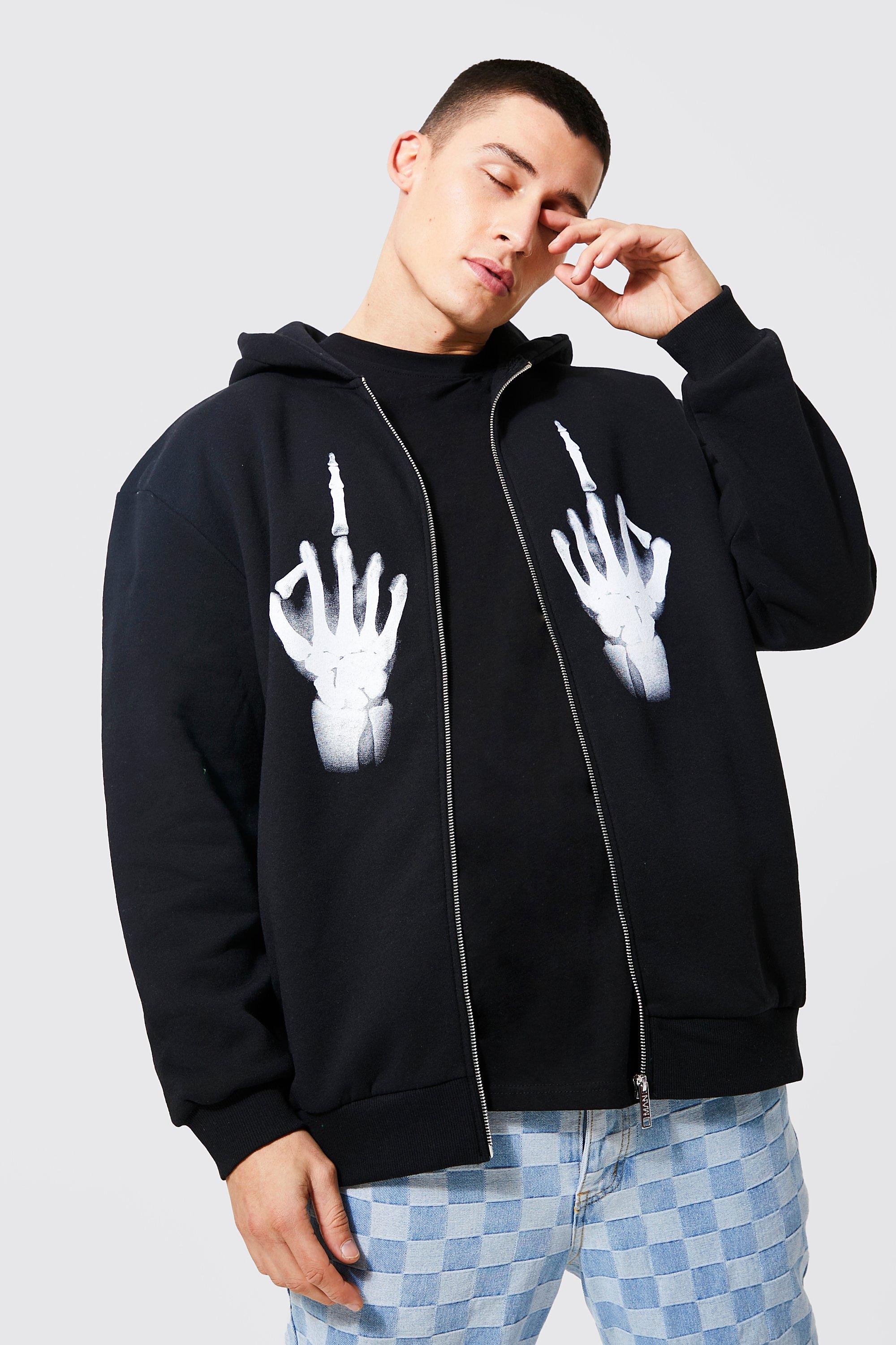 Oversized zip-through hoodie