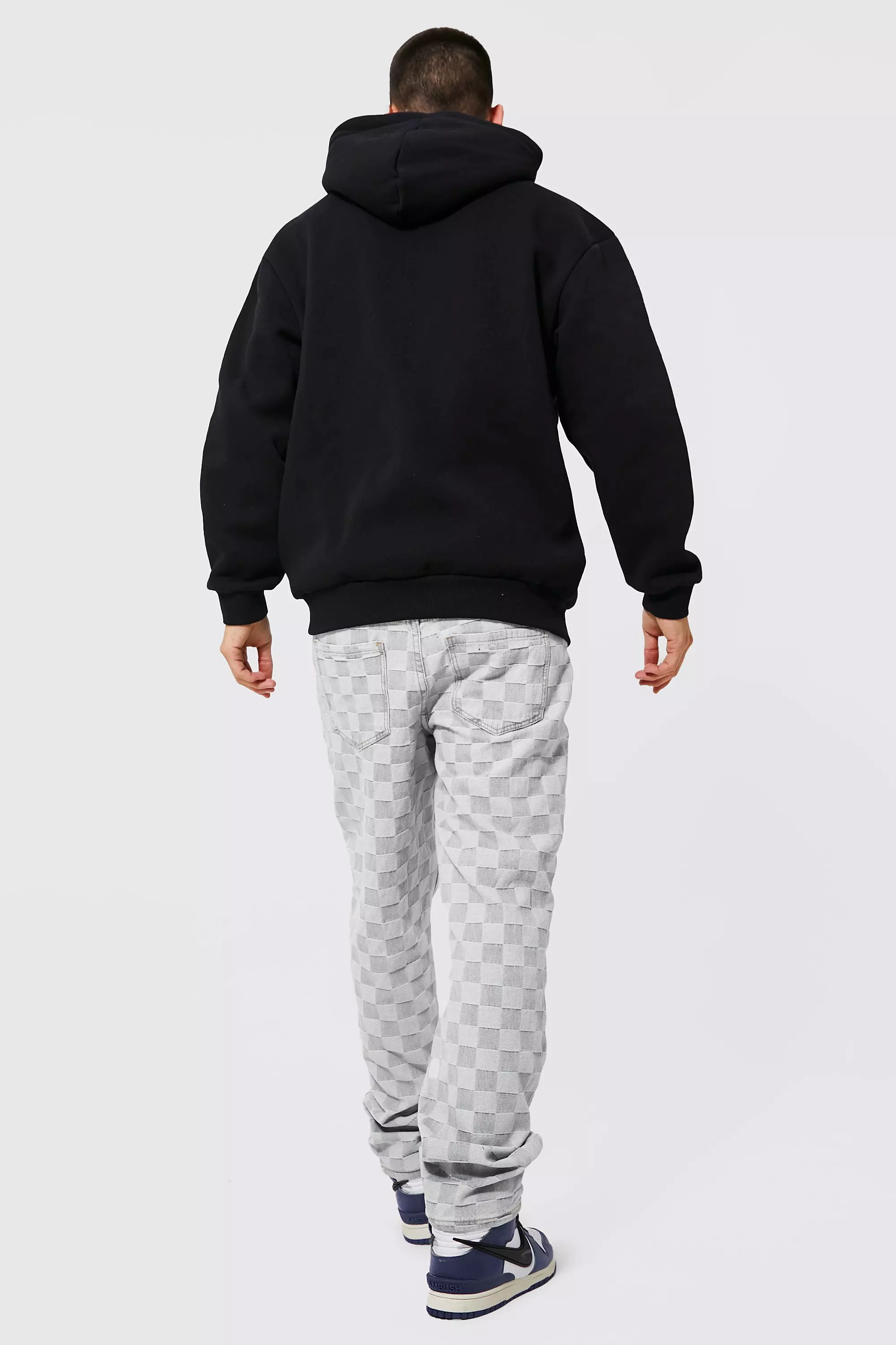 Oversized Skeleton Graphic Zip Through Hoodie | boohooMAN
