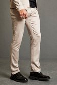 Taupe Slim Fit Satin Look Trouser