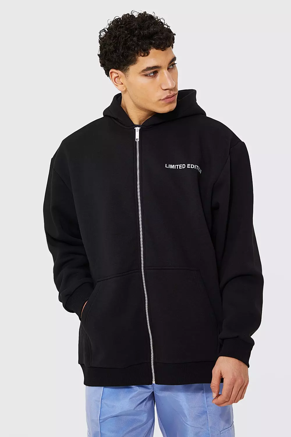 Black boohooman hoodie hotsell