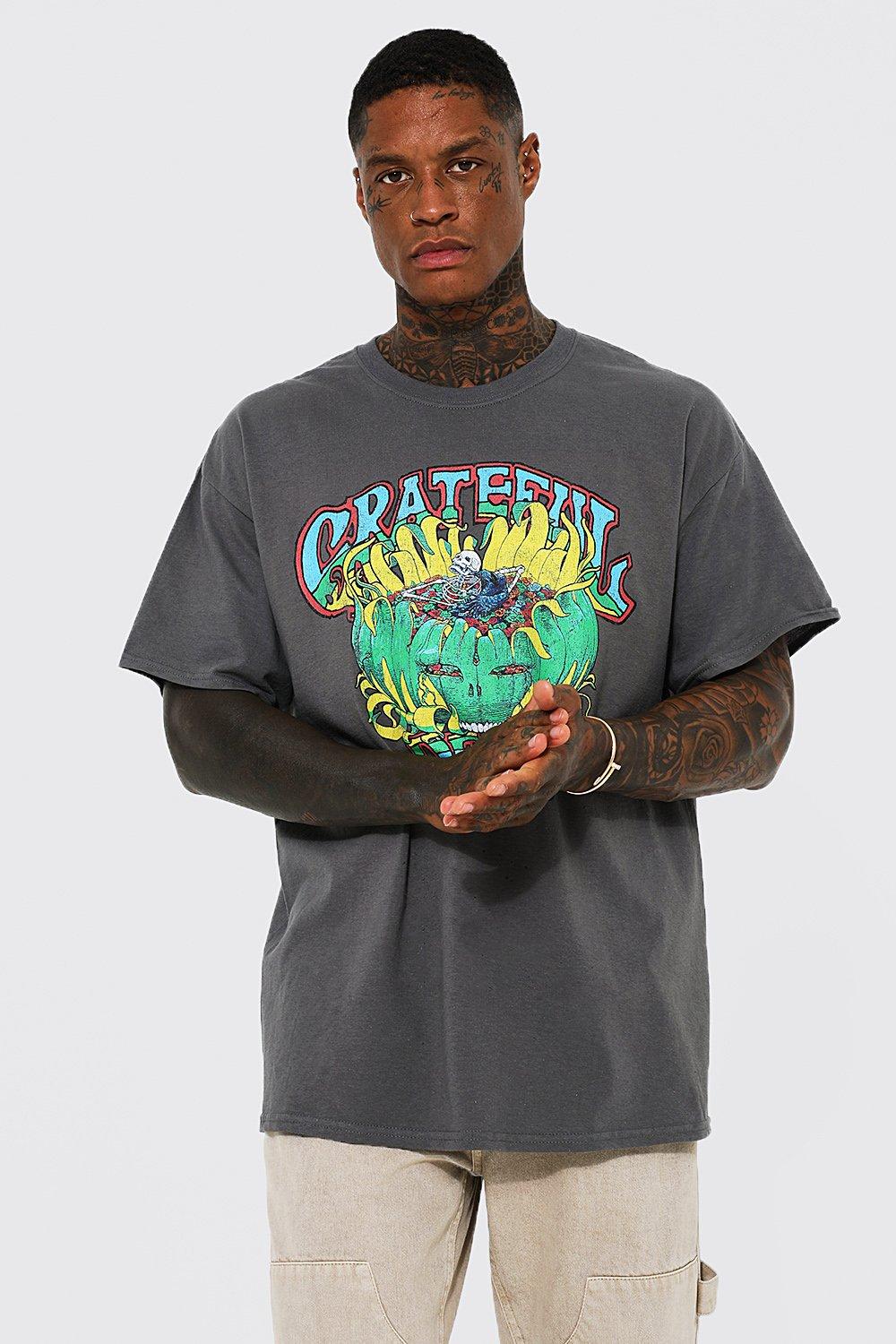 Oversized Grateful Dead License T-shirt | boohooMAN