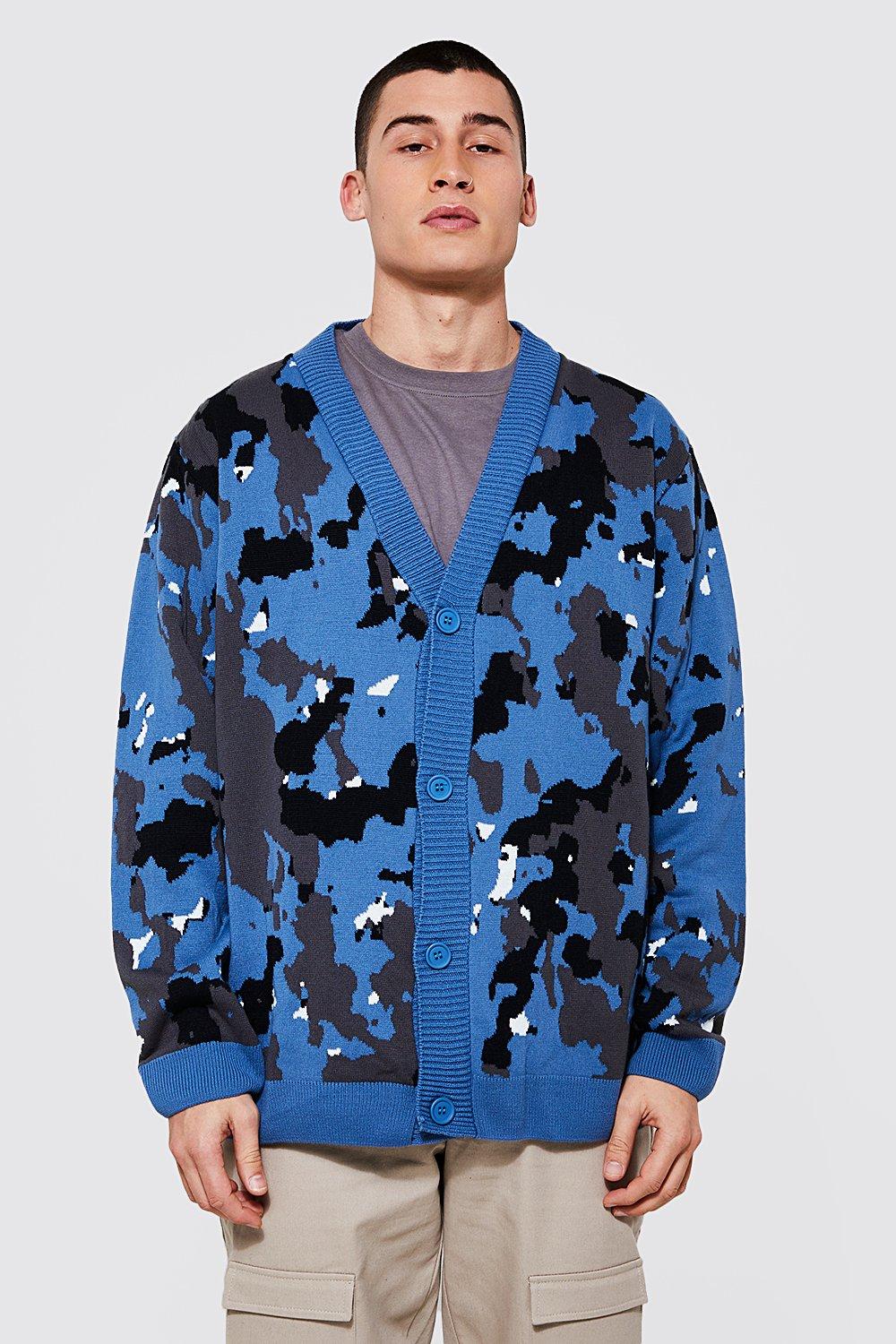 Oversized discount camo cardigan