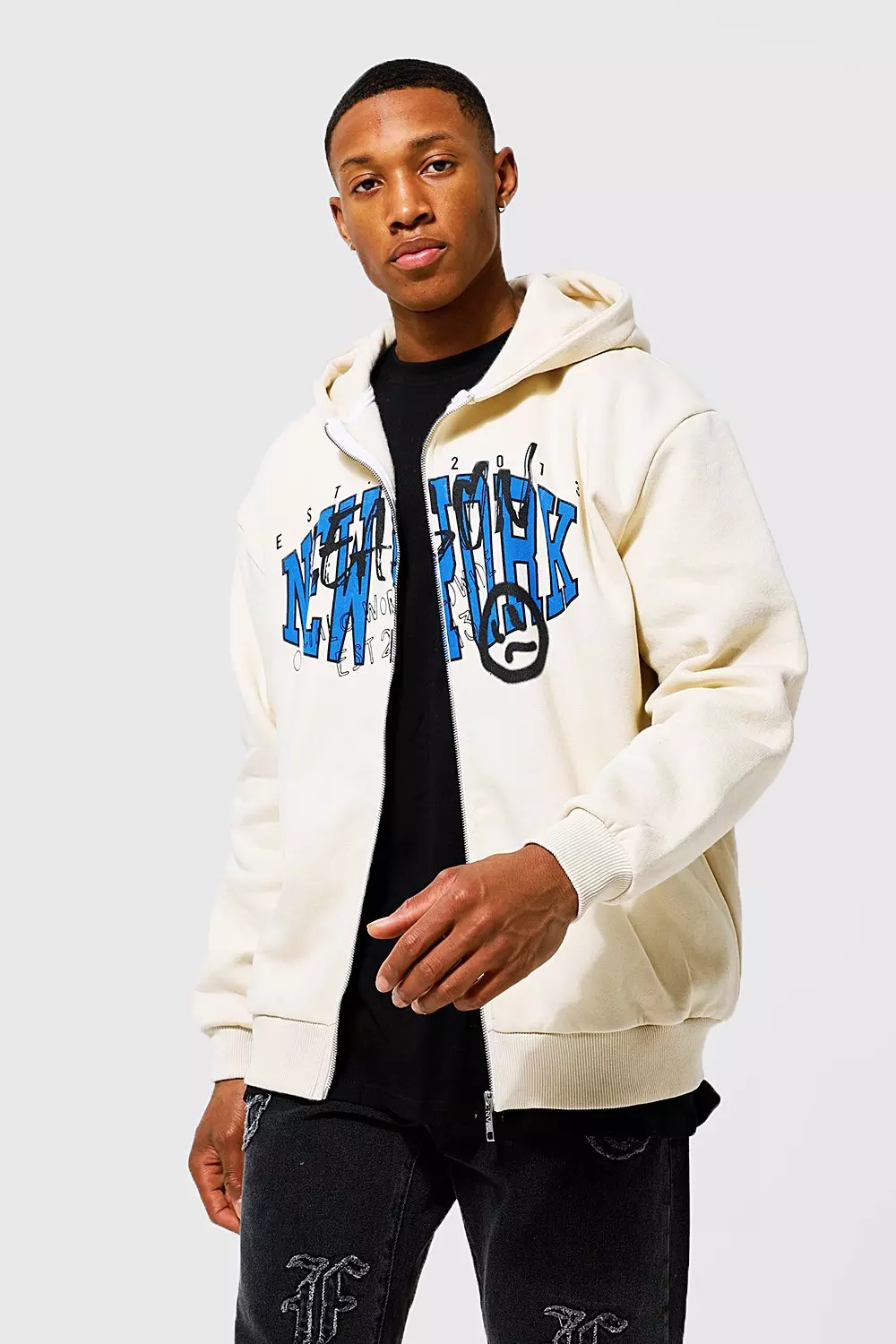 Graffiti zip up hoodies sale