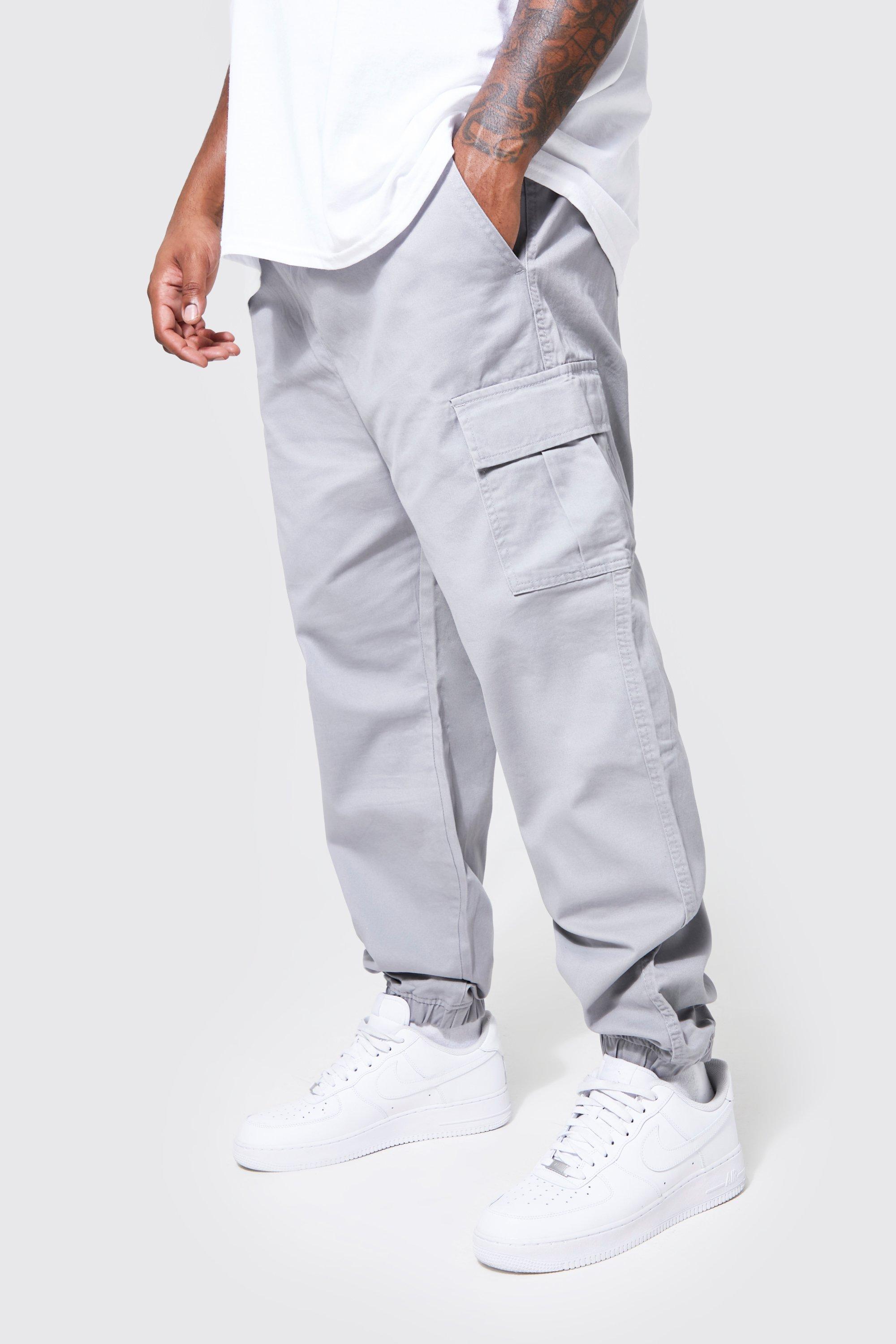 Grey slim cargo on sale pants