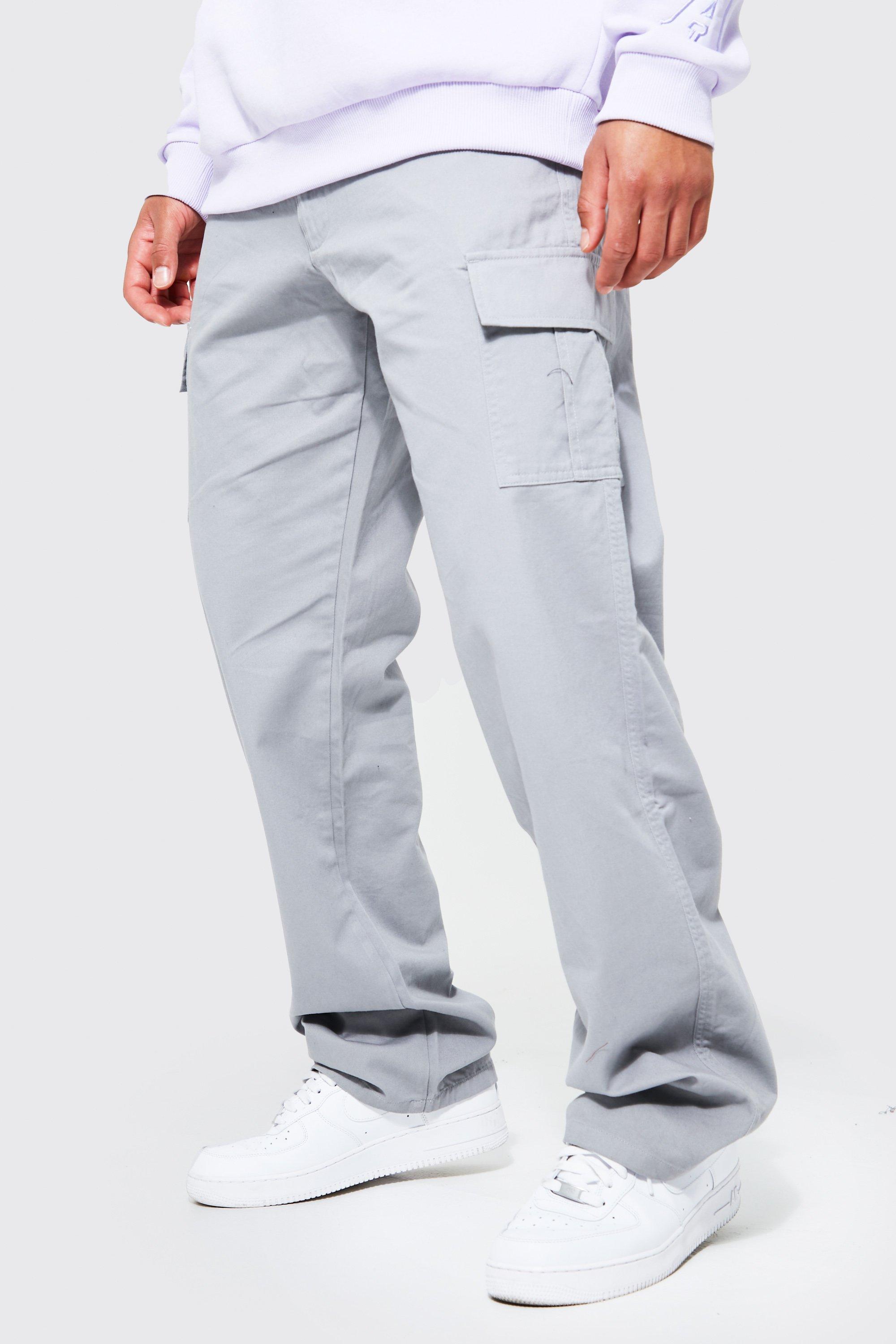 boohooMAN Men's Tall Fixed Relaxed Fit Cargo Pants