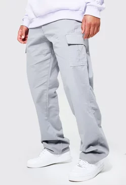 Tall Relaxed Fit Cargo Pants Grey