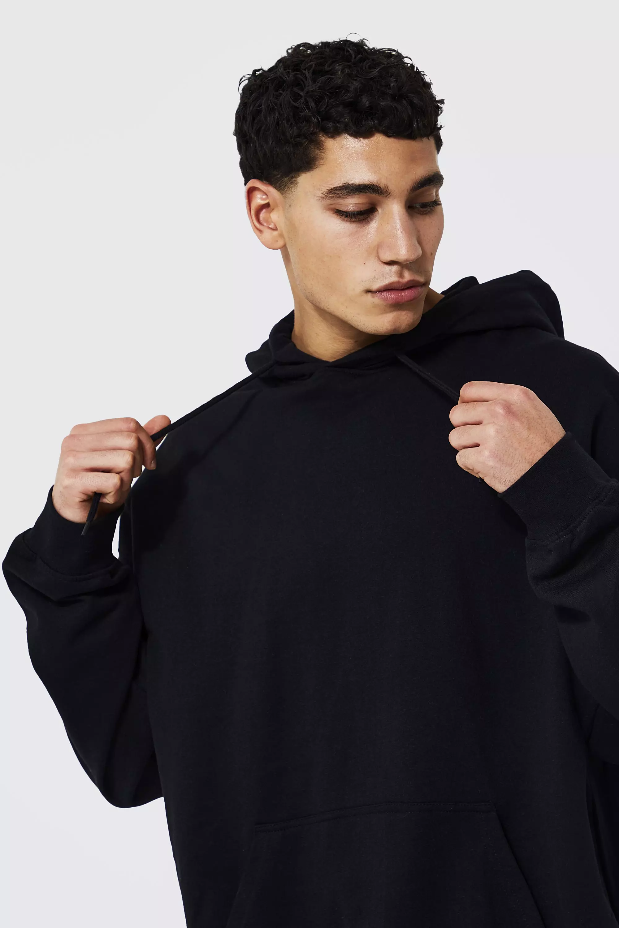 Boohooman hoodie black sale