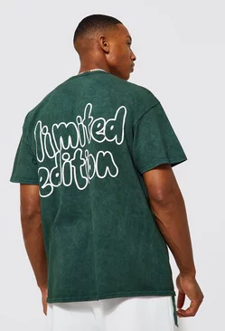Oversized Limited Edition Acid Wash T-shirt Green