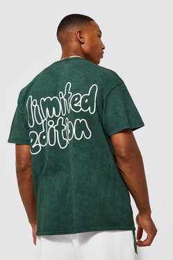Oversized Limited Edition Acid Wash T-shirt | boohooMAN USA