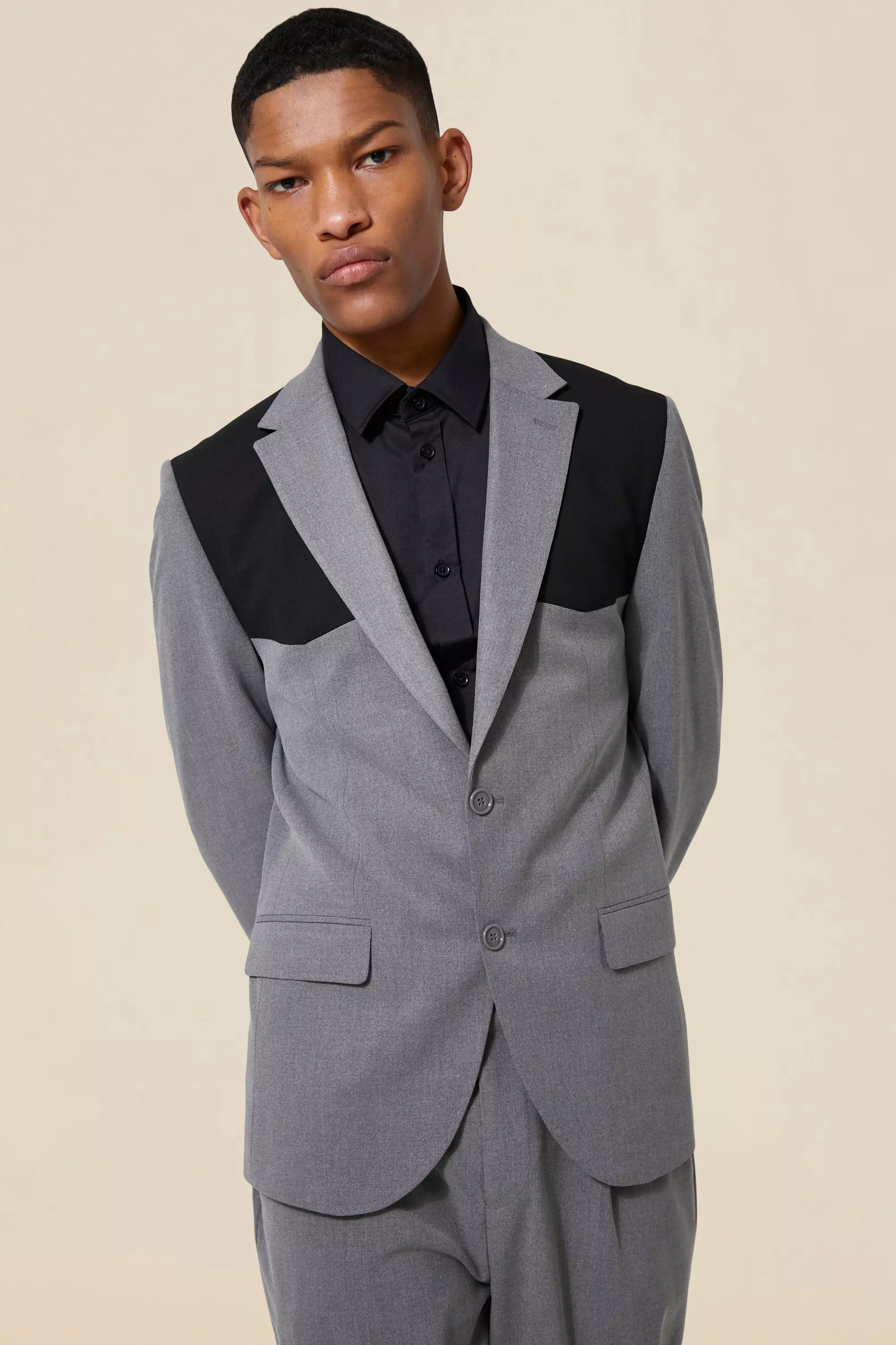 Western Detail Blazer boohooMAN IE