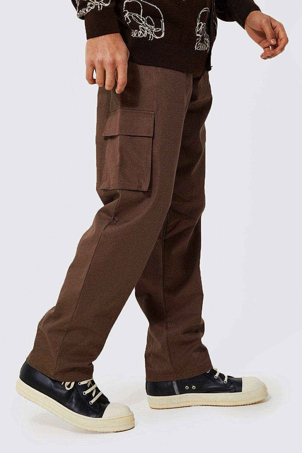 Relaxed Fit Cargo Chino Pants | boohooMAN USA