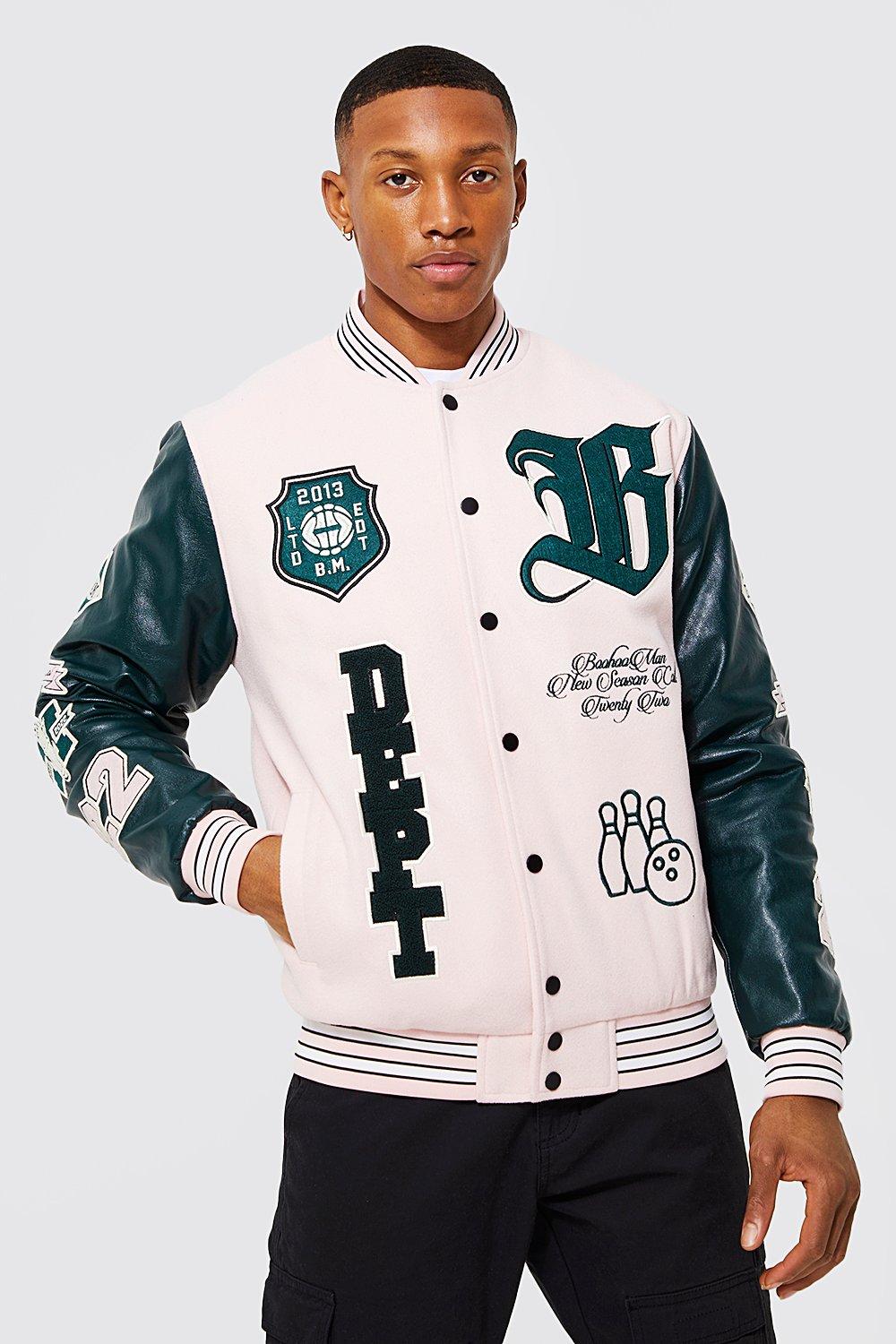 Bm Varsity Jacket | boohooMAN USA