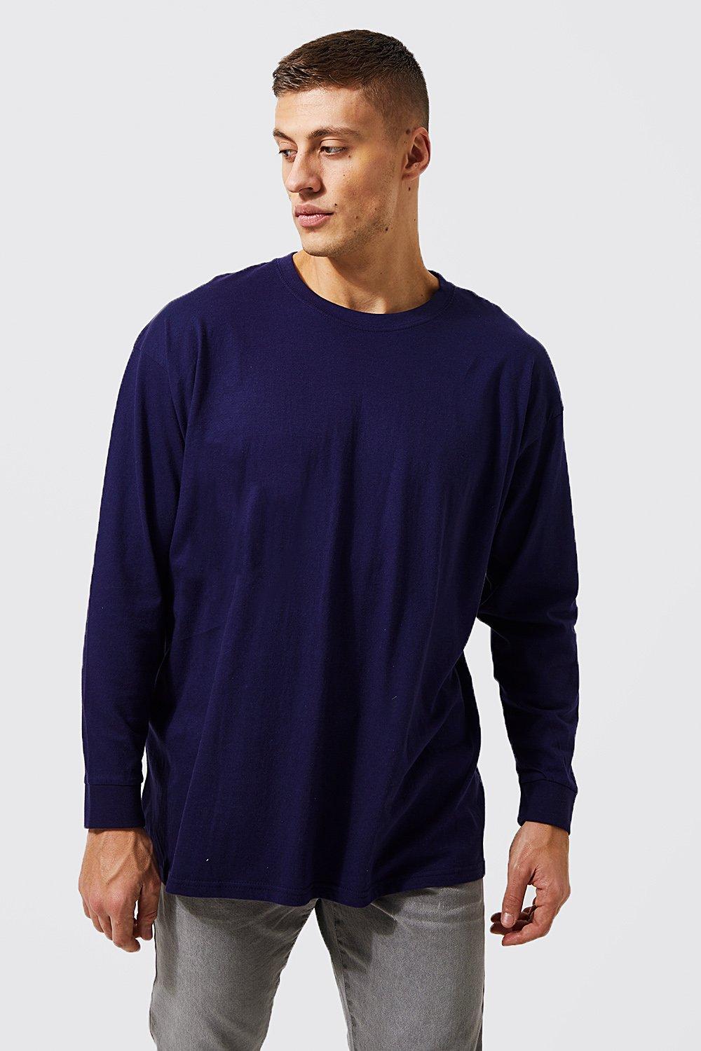 [ STIGMA ]★22 BOMB OVERSIZED LONG SLEEVES T-SHIRTS Signature Ultra-Light Pima Cotton Long-Sleeve Crew Neck T
