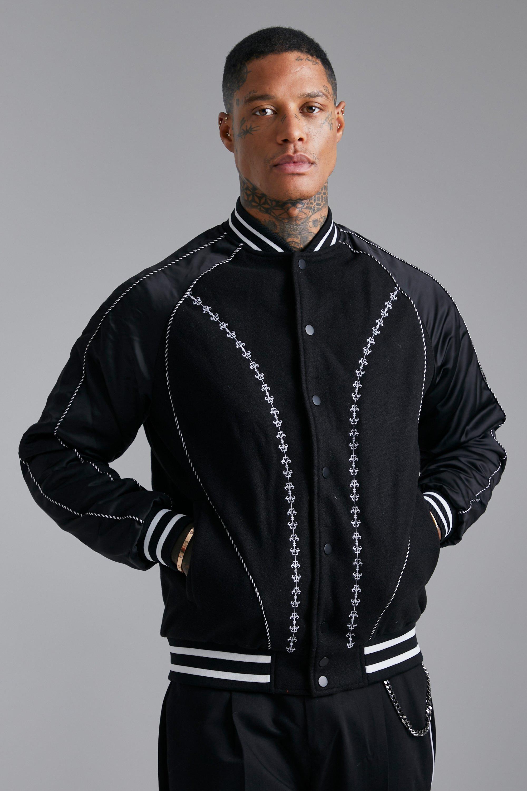 Satin bomber jacket - Black