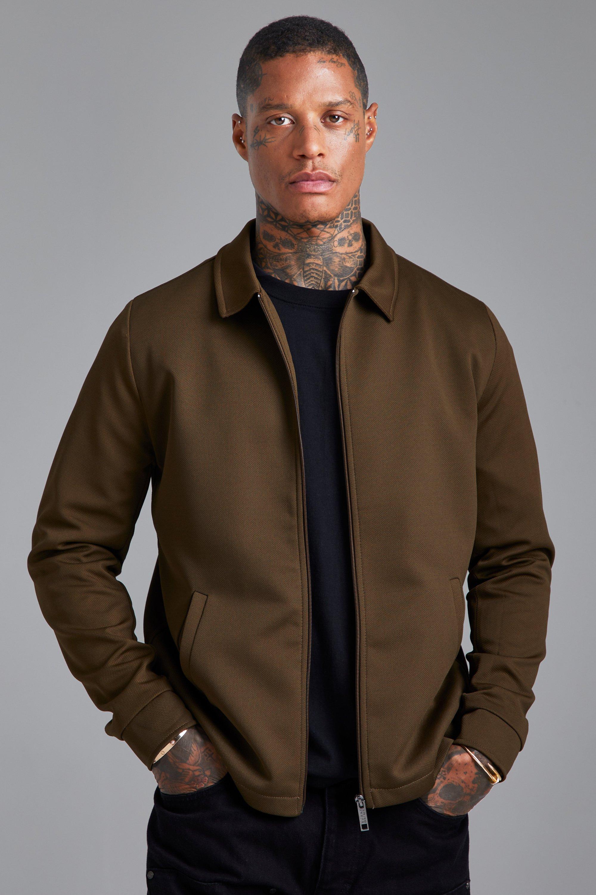 Mens wool best sale harrington jacket