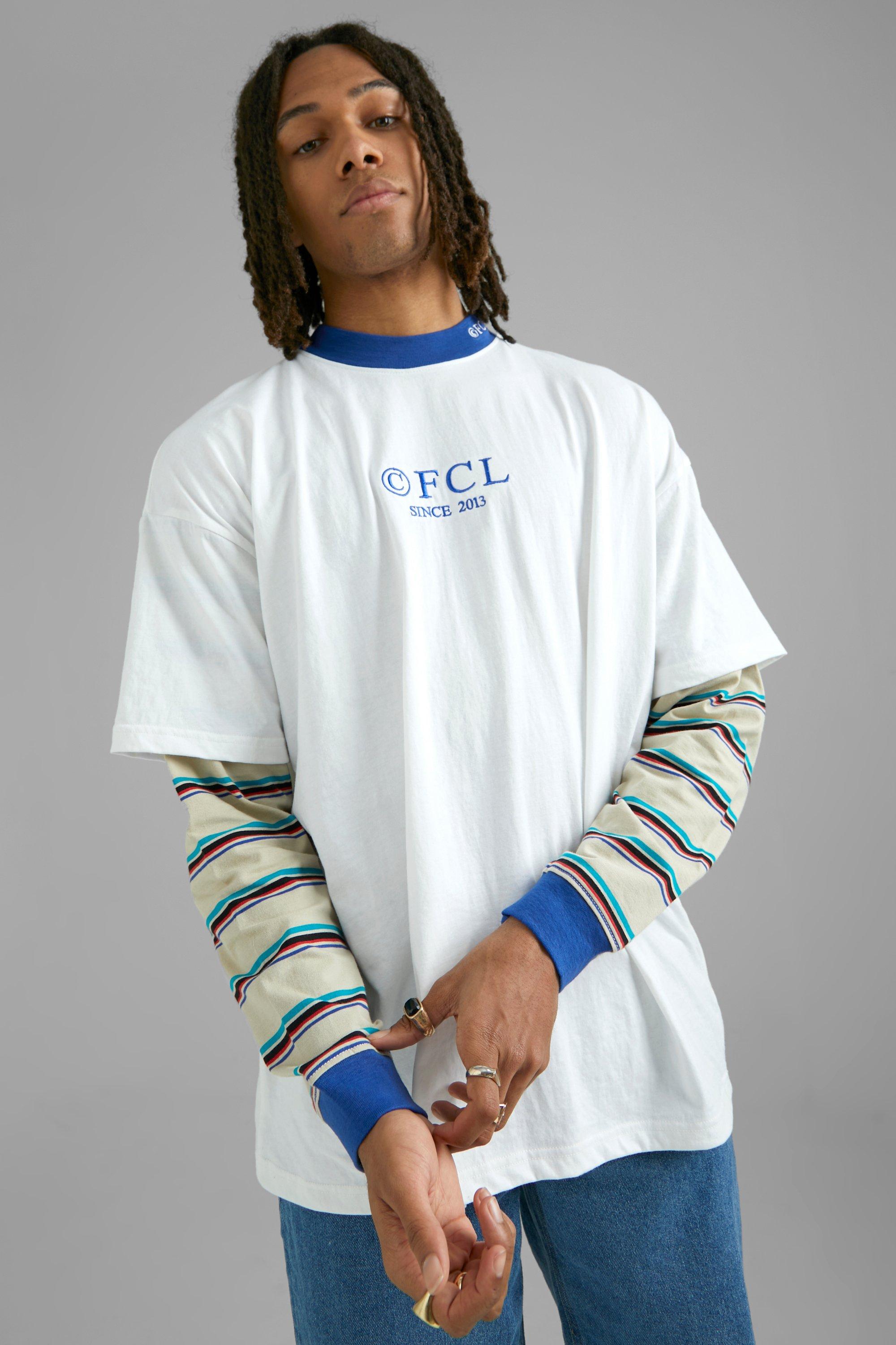 Oversized Ofcl Faux Layer Long Sleeve T-shirt