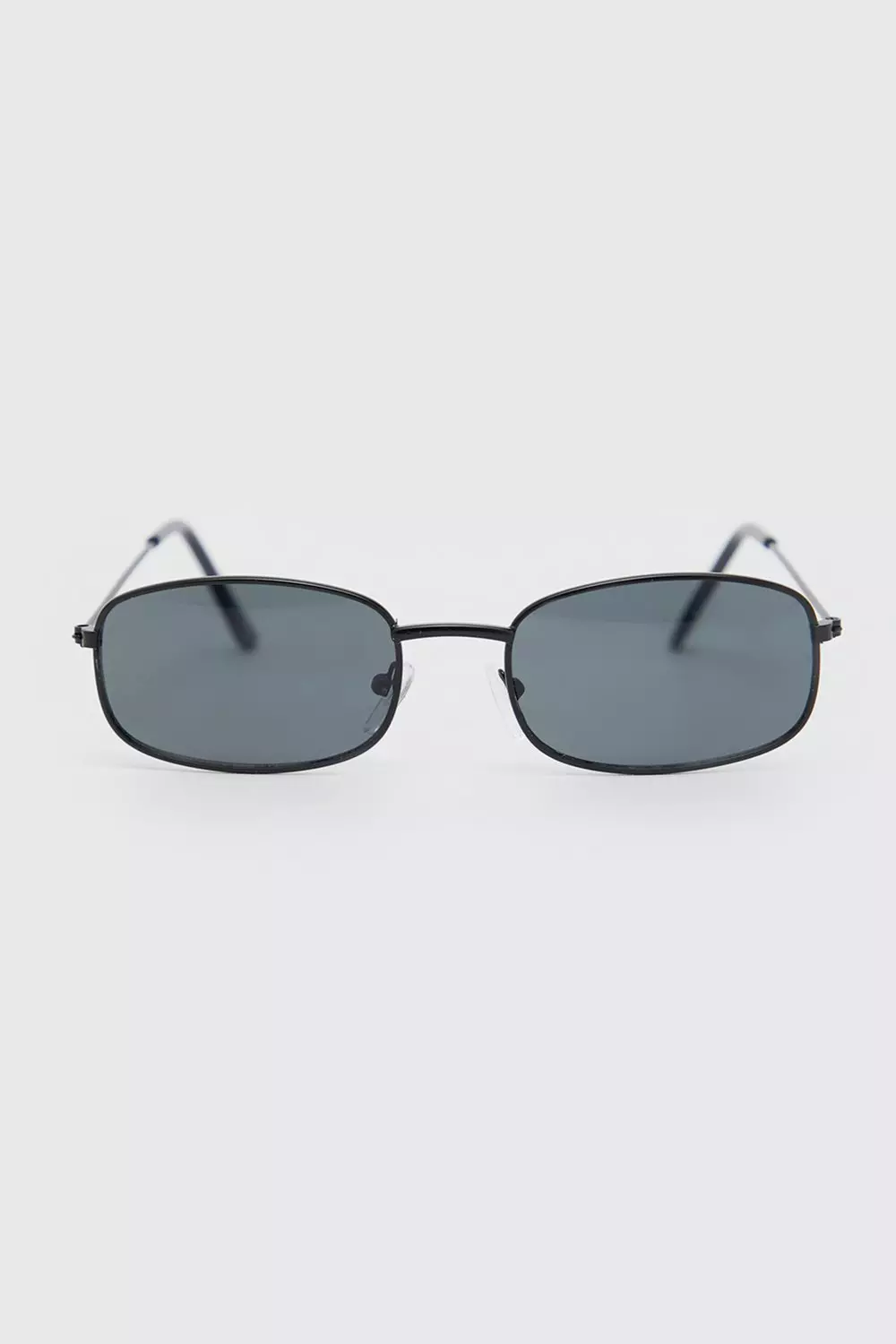 Black Metal Small Rectangular Sunglasses alternative image