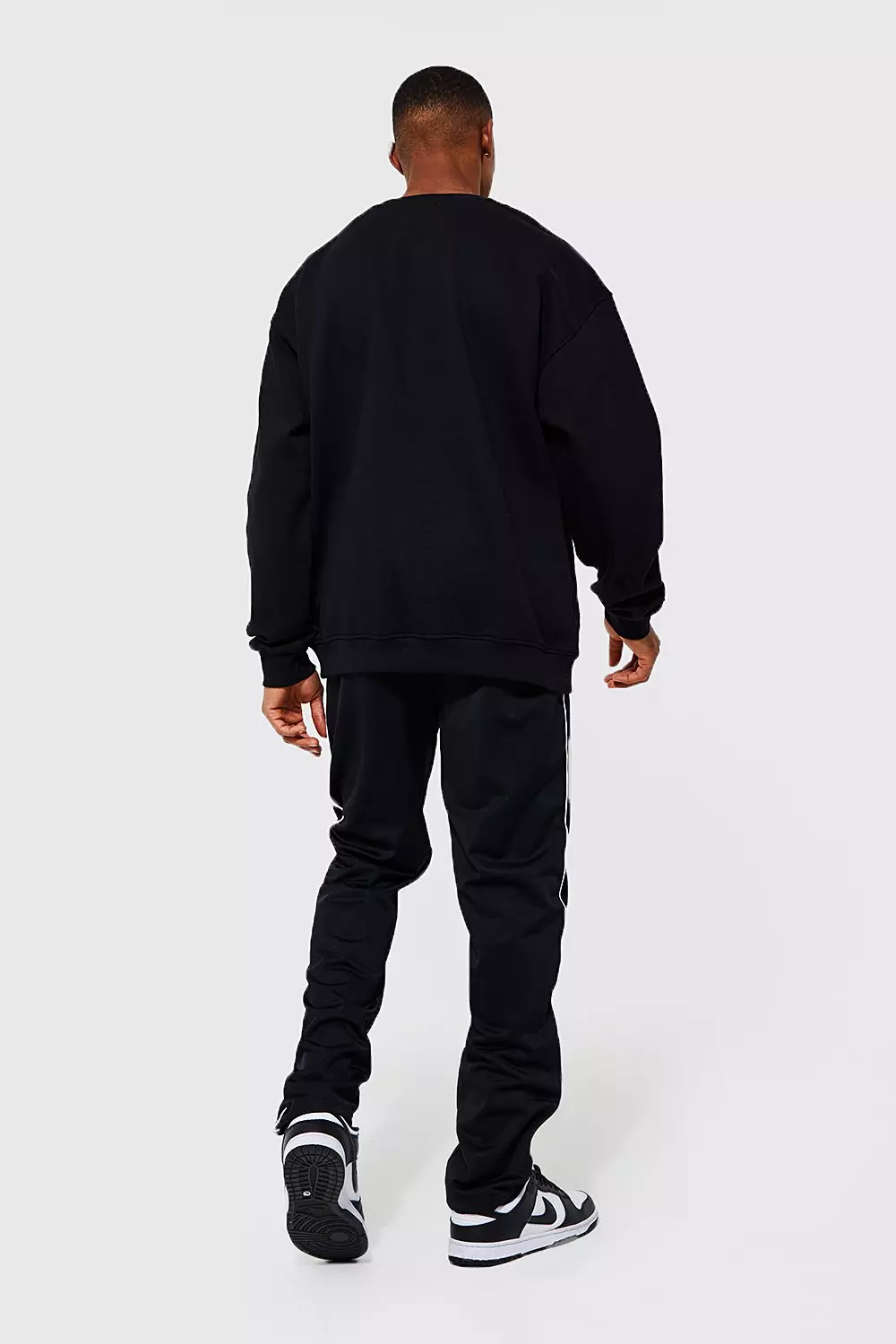 Sweat basique oversize à col rond, Black autre image