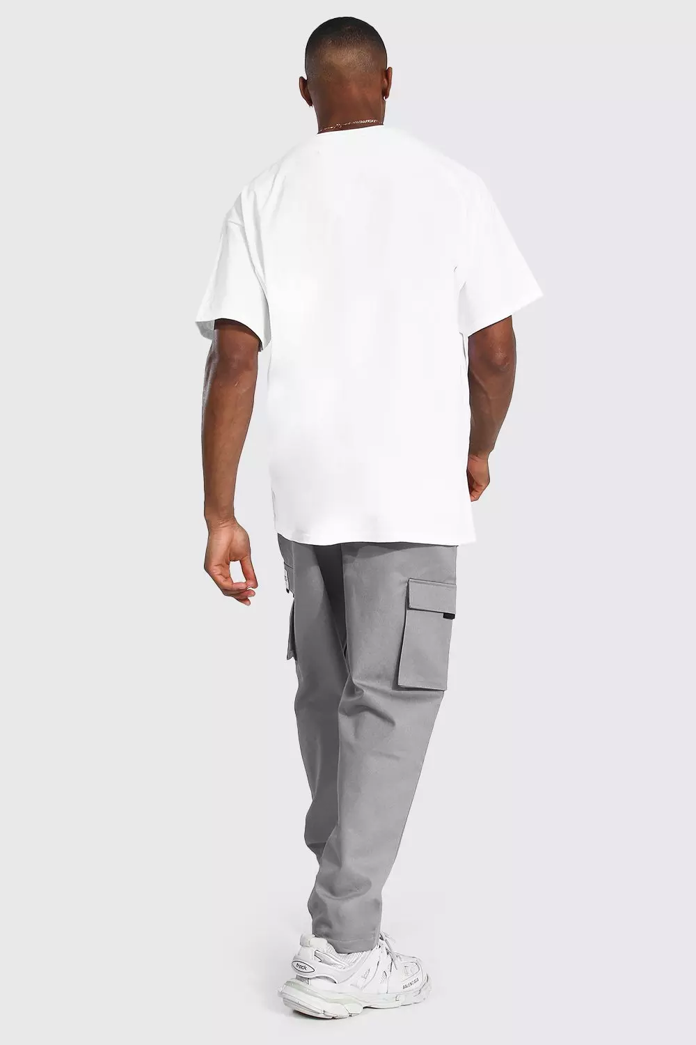 Slate Elastic Waist Relaxed Fit Buckle Cargo Jogger alternative image