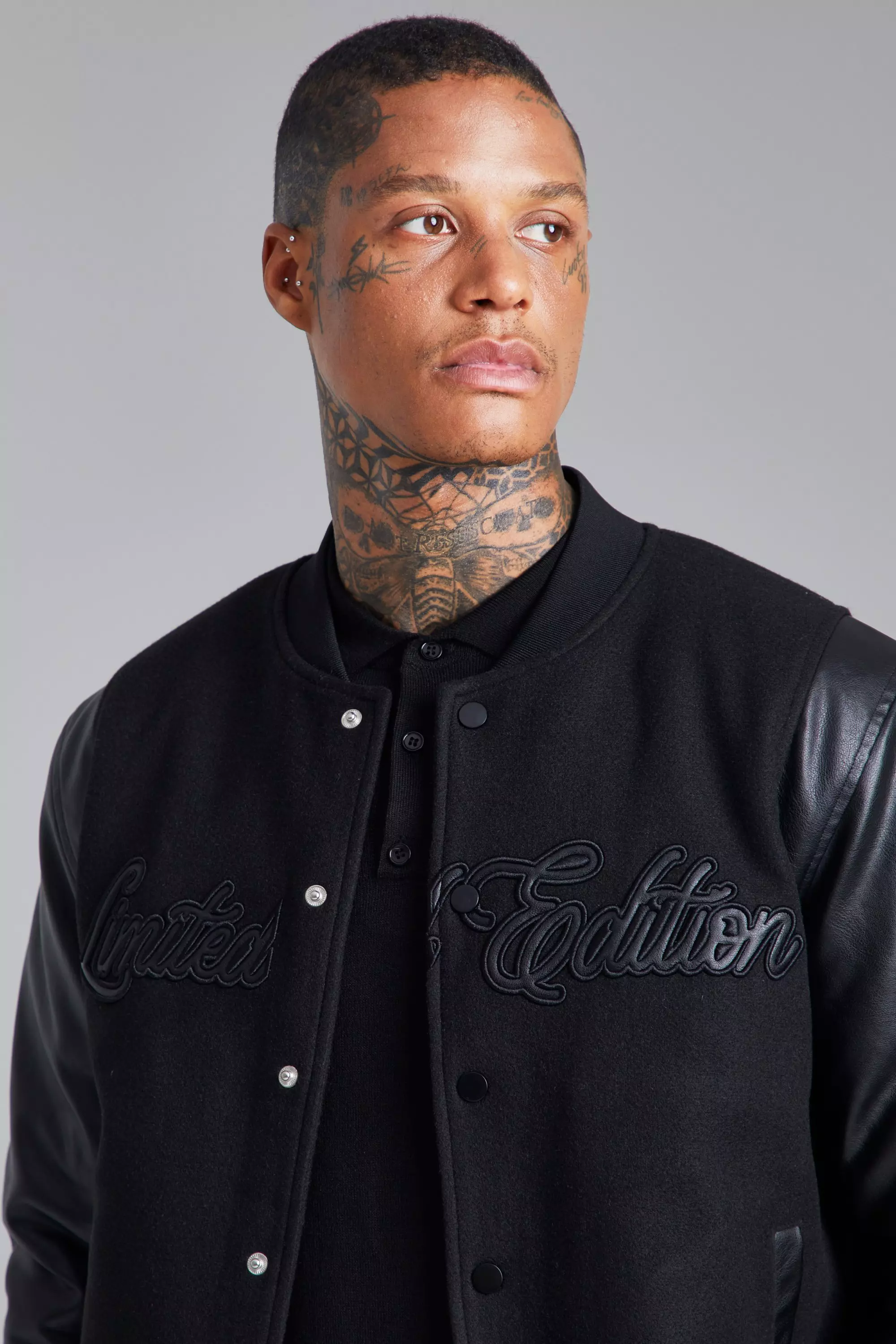 Tonal Limited Edition Melton Bomber | boohooMAN USA