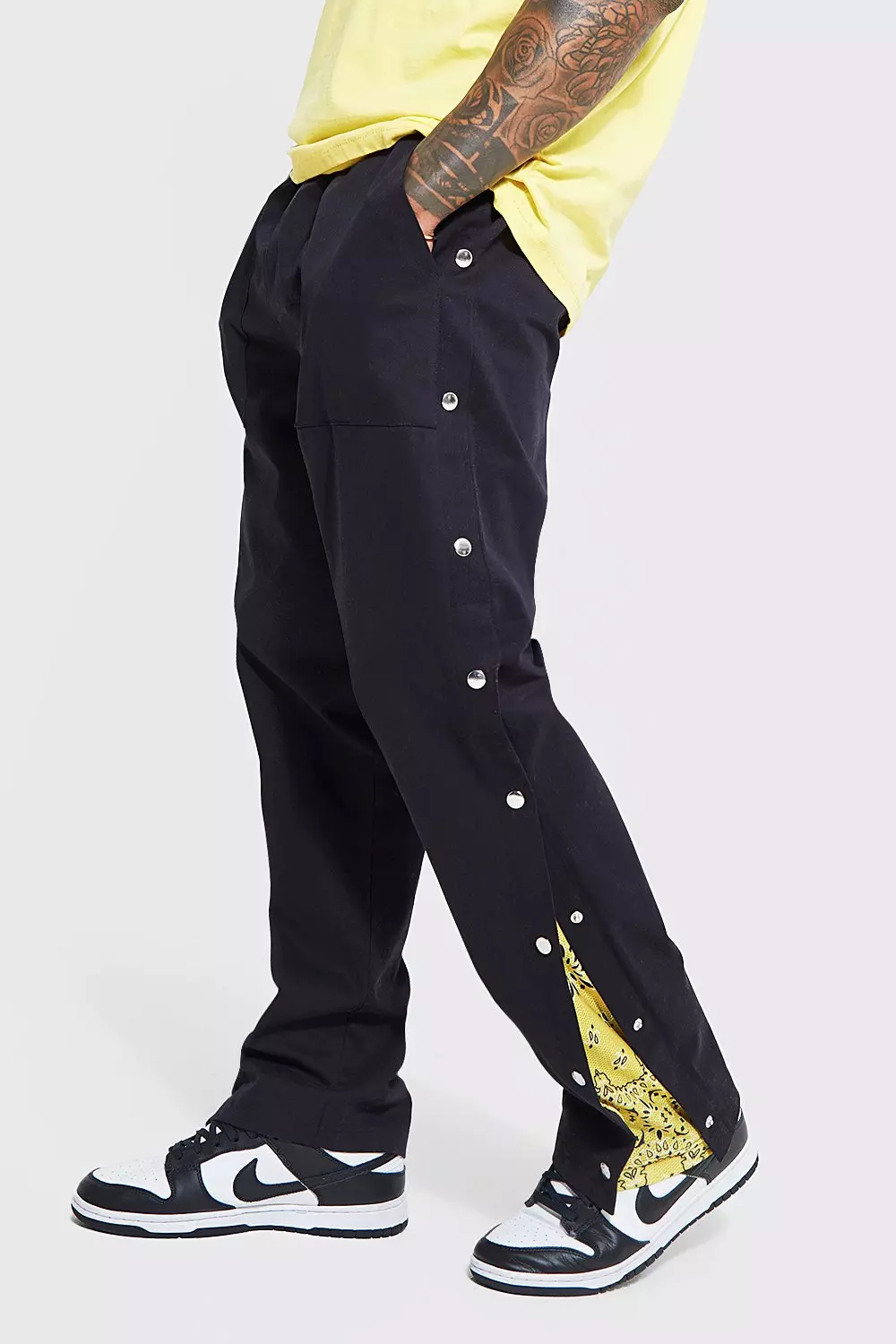 Popper trousers mens clearance