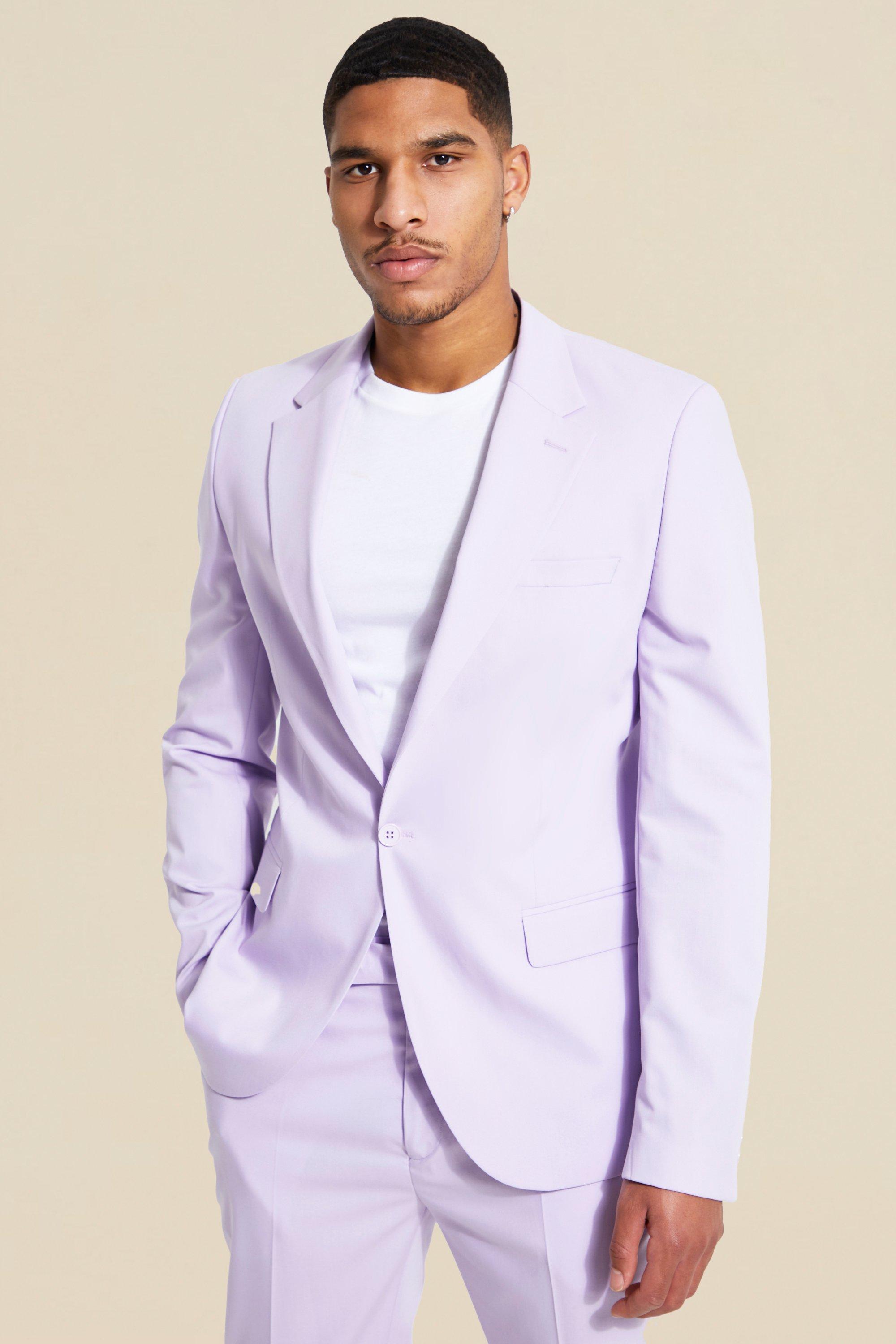 Lilac Tall Single Breasted Slim Suit Jacket