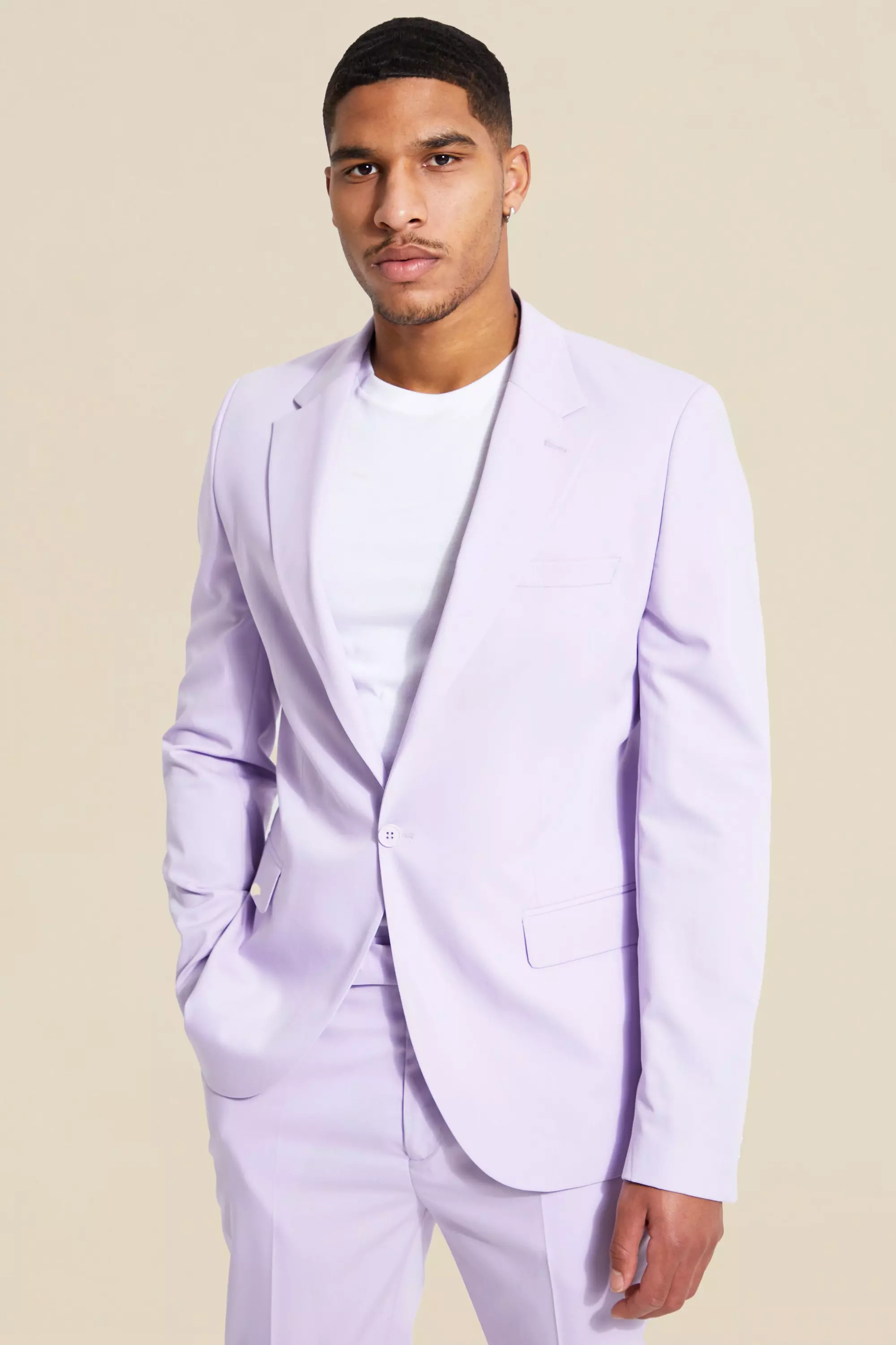 Aantrekkingskracht hoorbaar Draai vast Tall Lilac Slim Single Breasted Suit | boohooMAN USA