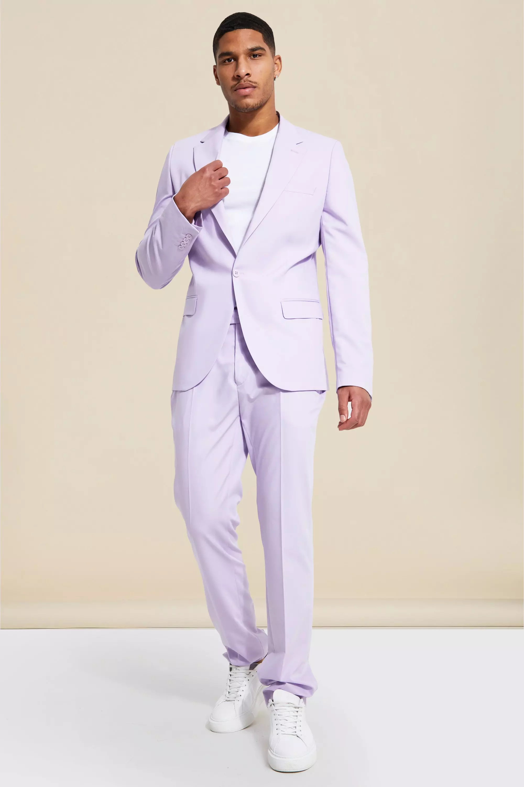 Lilac Tall Single Breasted Slim Suit Jacket alternative image