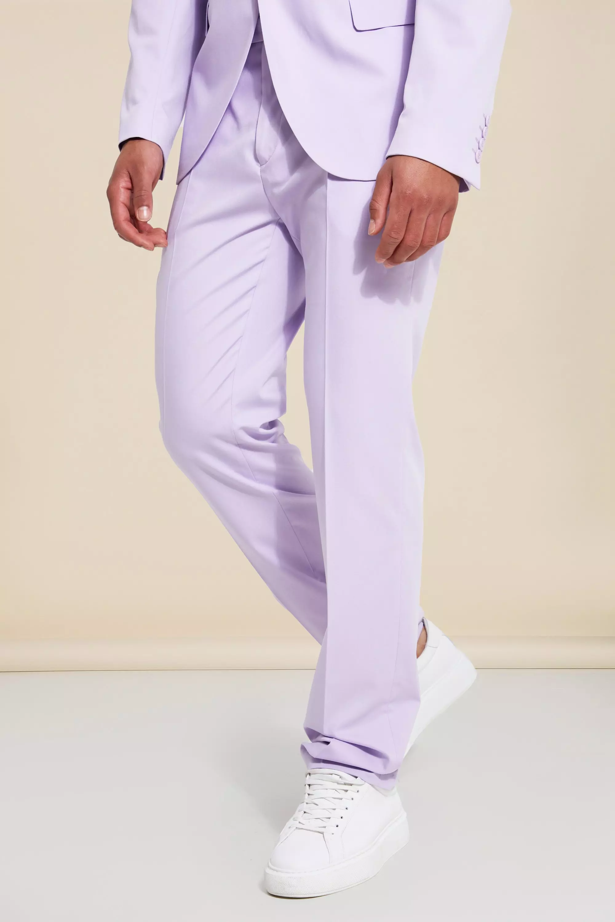 Tall Slim Suit Pants Lilac