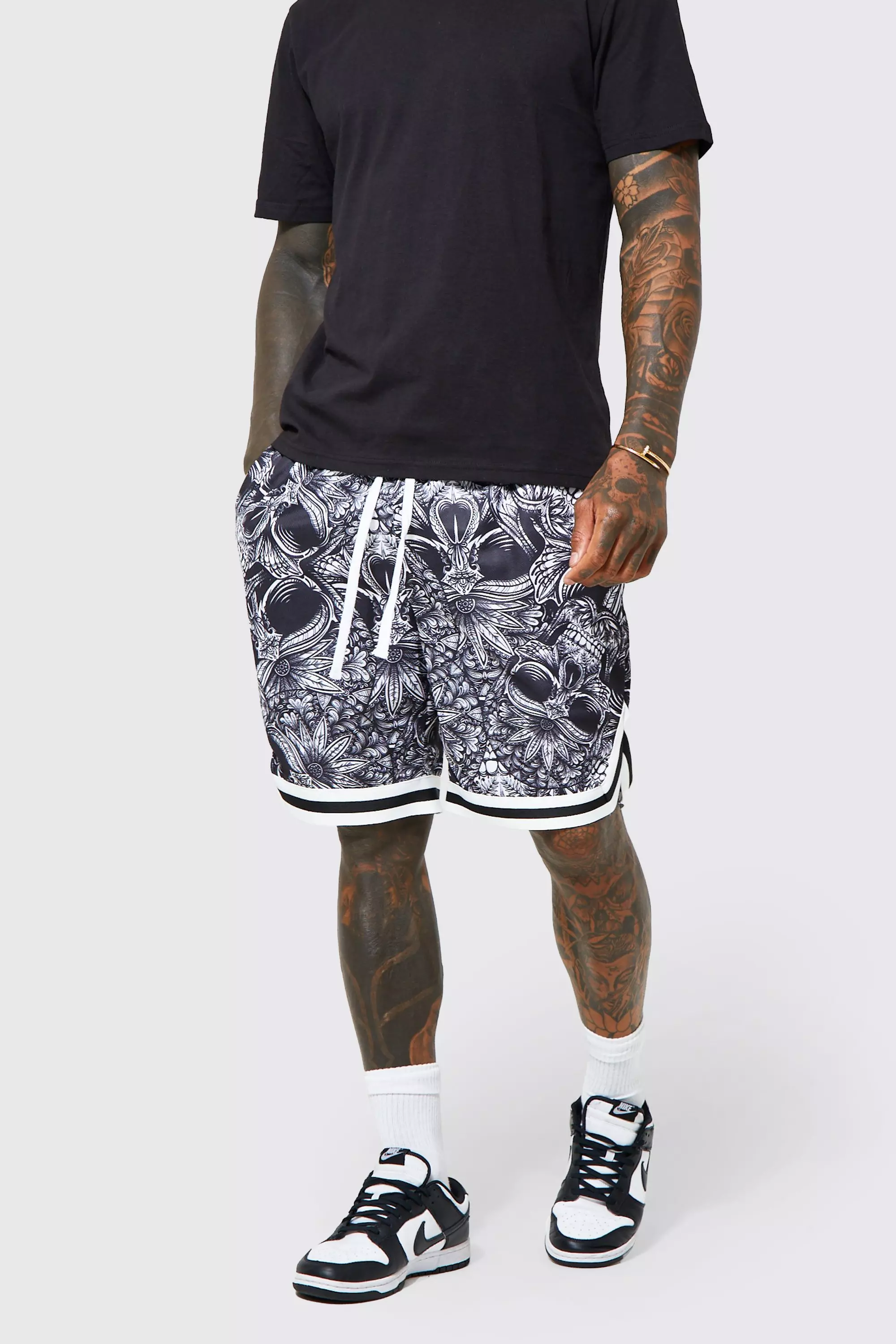 Printed basketball shorts on sale