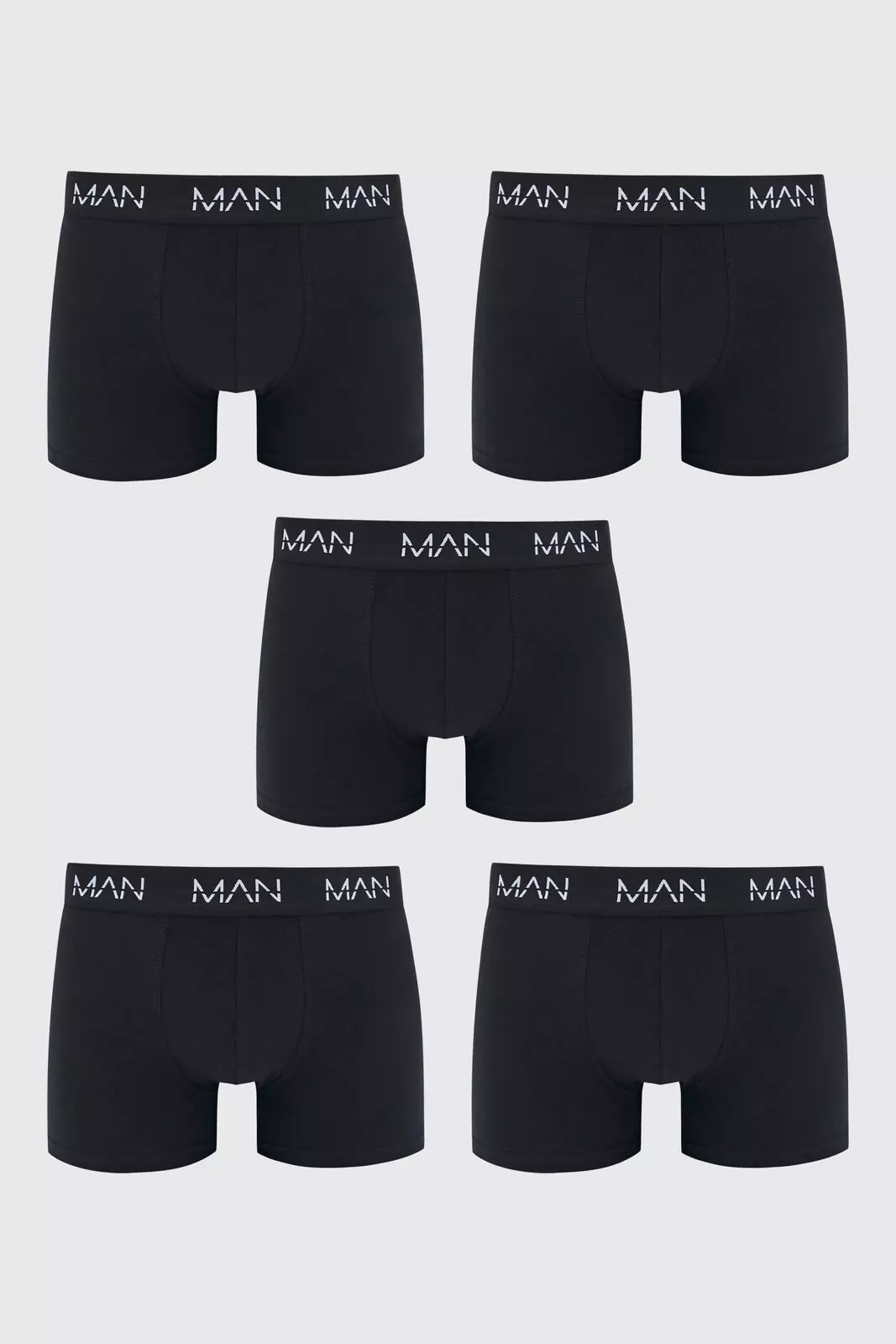 5 Pack Man Trunks Black