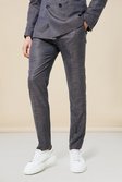 Blue Skinny Dogstooth Suit Pants