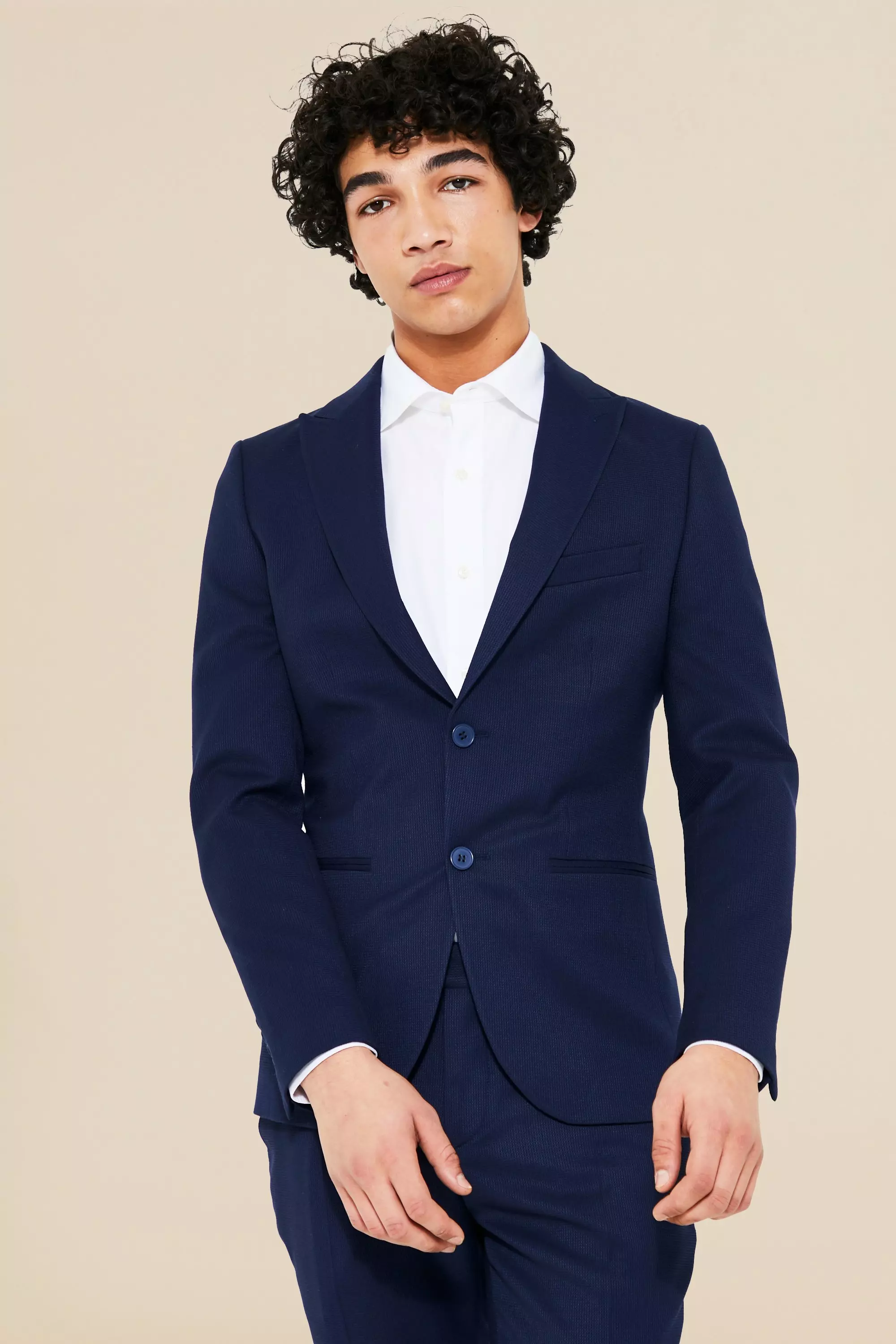 Navy blue seersucker suit hotsell