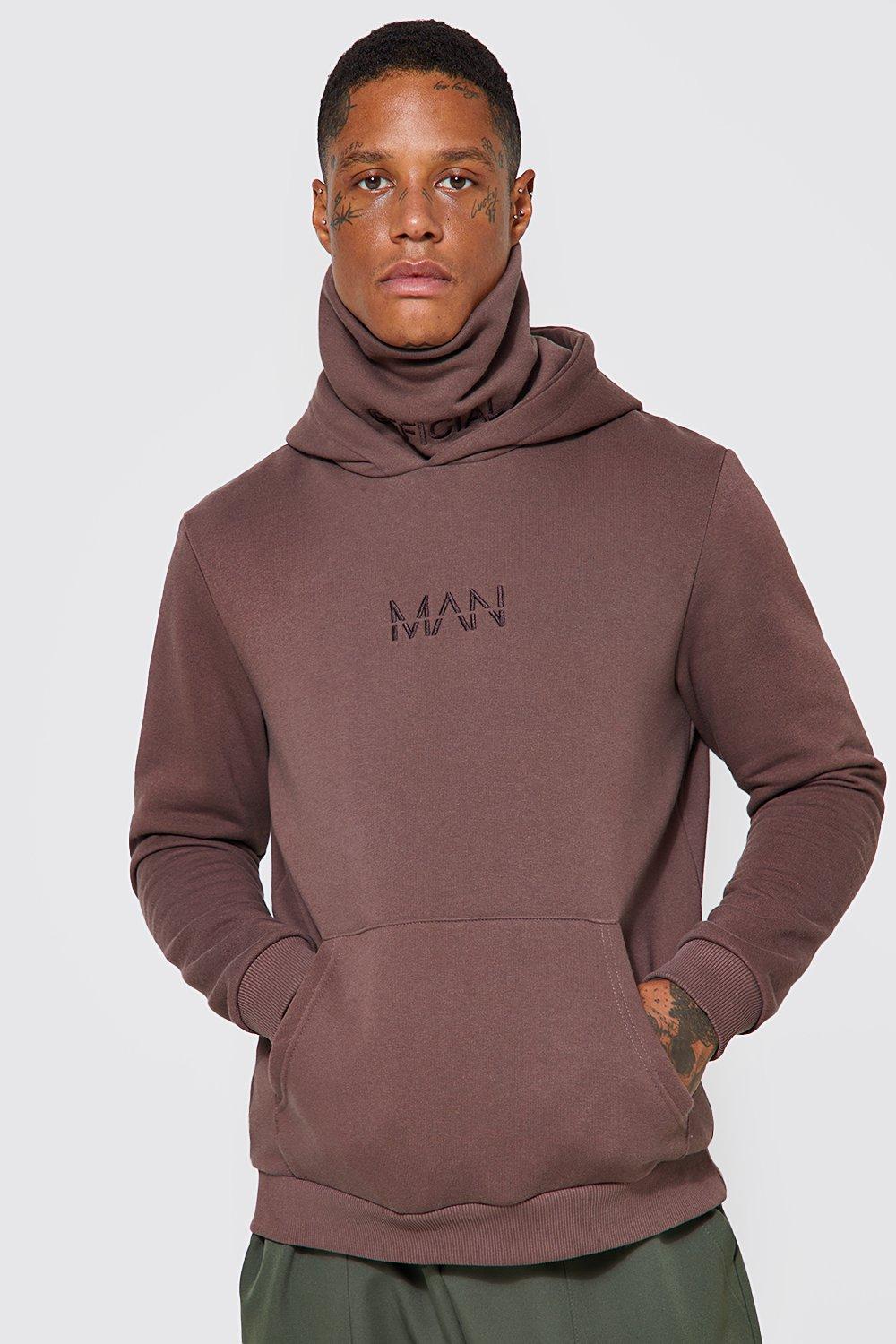 Man Official Jersey Hoodie With Snood boohooMAN USA