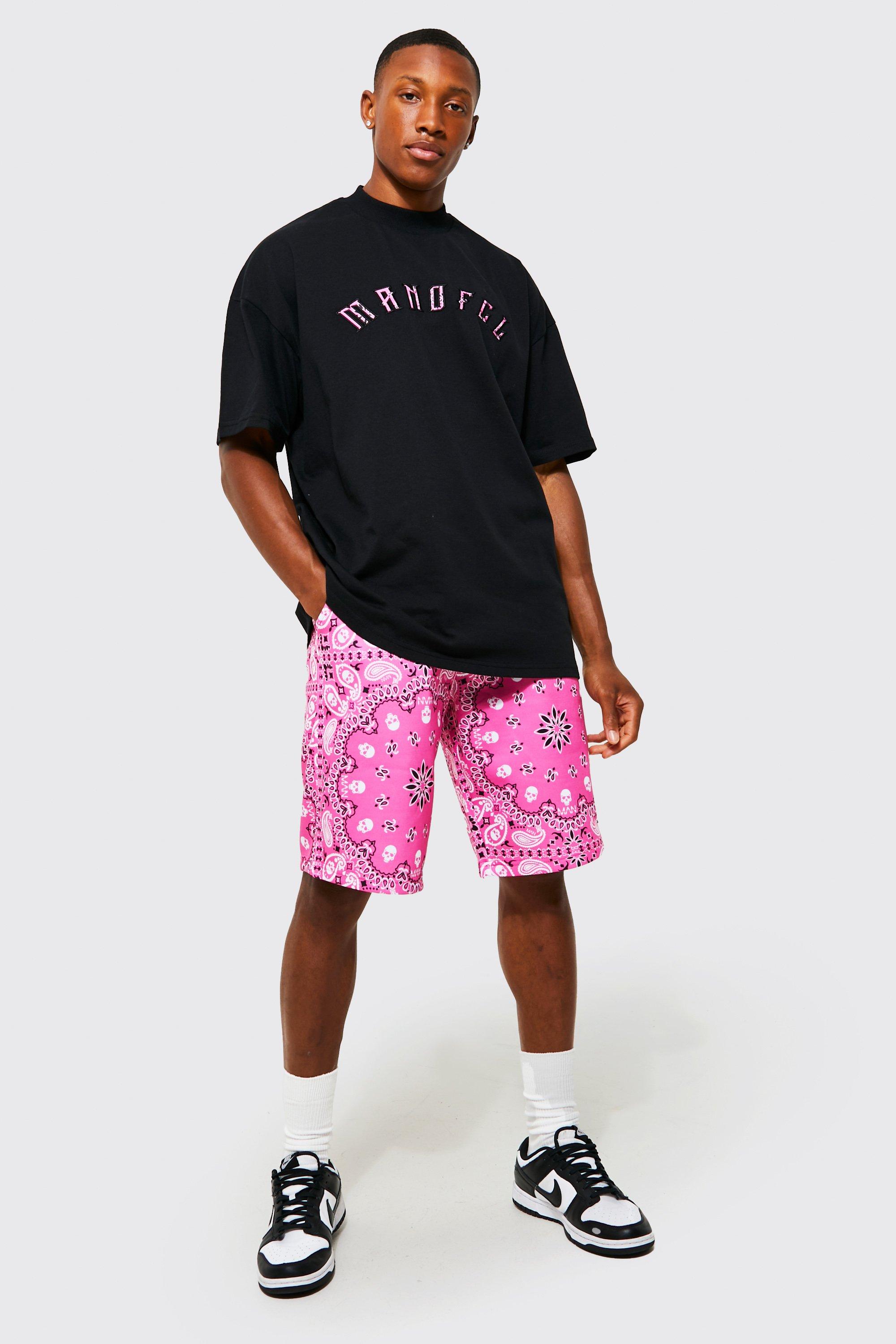 Oversized Man Ofcl Bandana Printed Short Set | boohooMAN USA