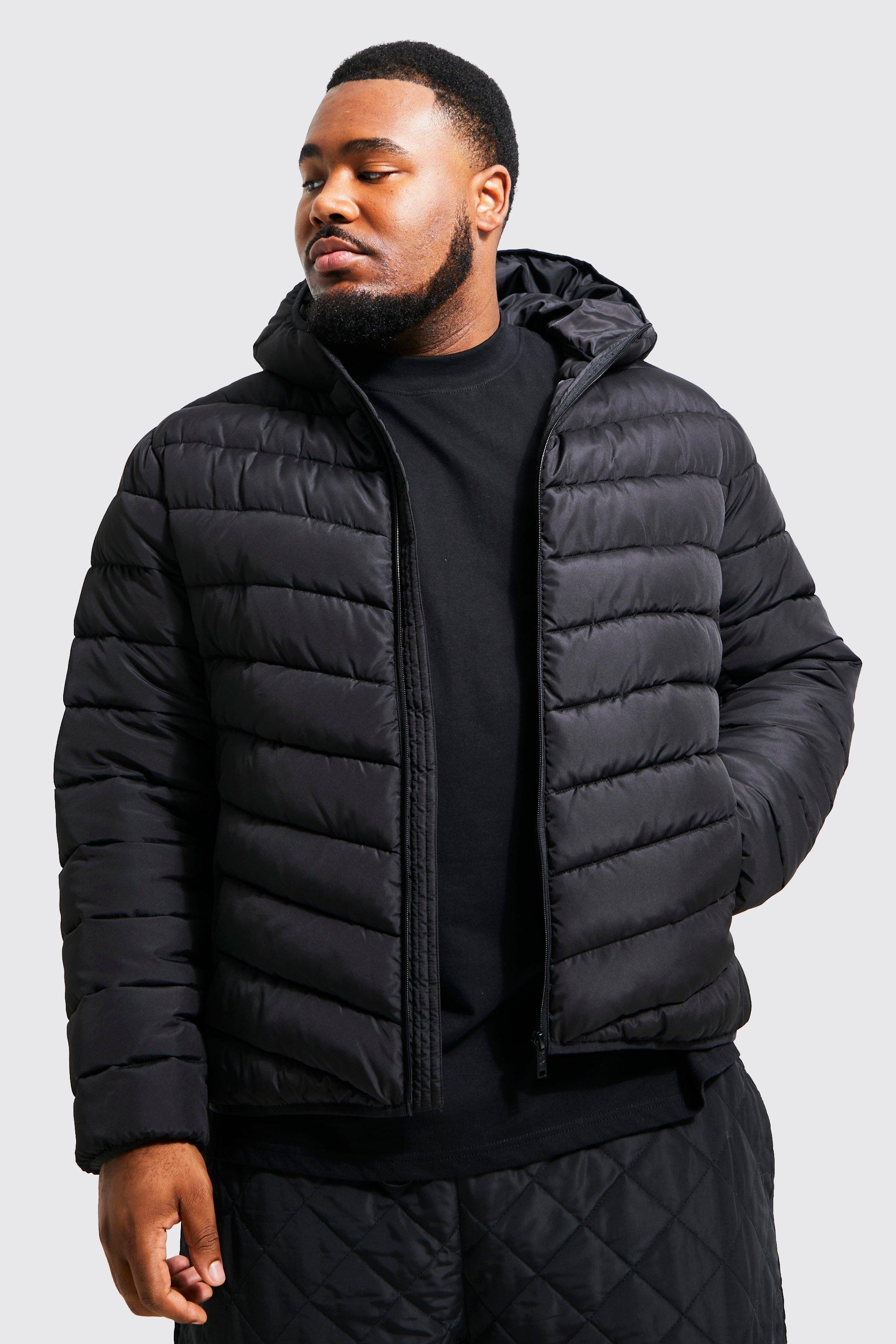 Plus Quilted Zip Through Jacket | boohooMAN USA