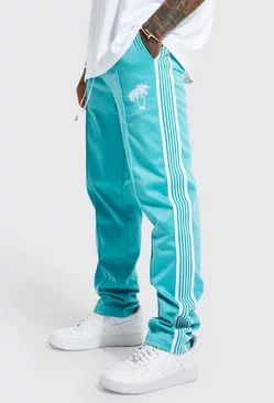 Regular Fit Tricot Tape Joggers Teal